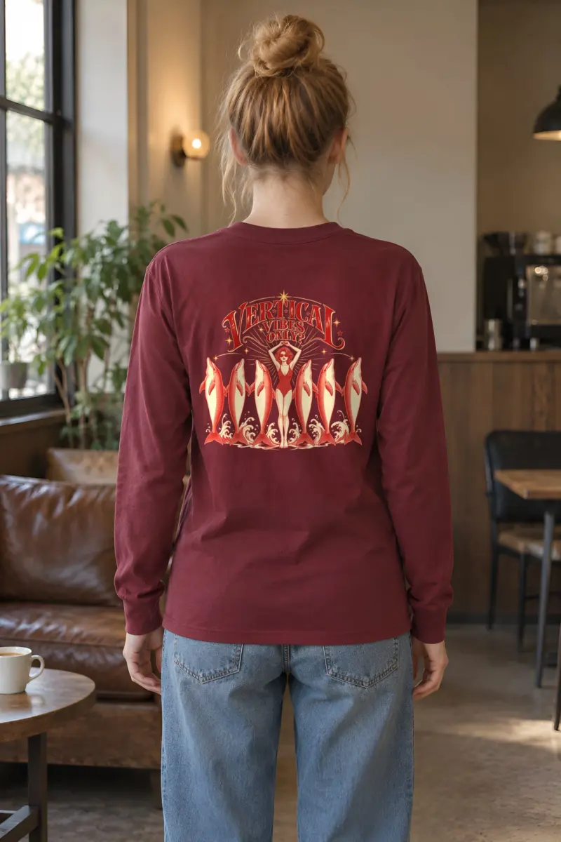 "Vertical Vibes Only" Unisex Longsleeve T-shirt