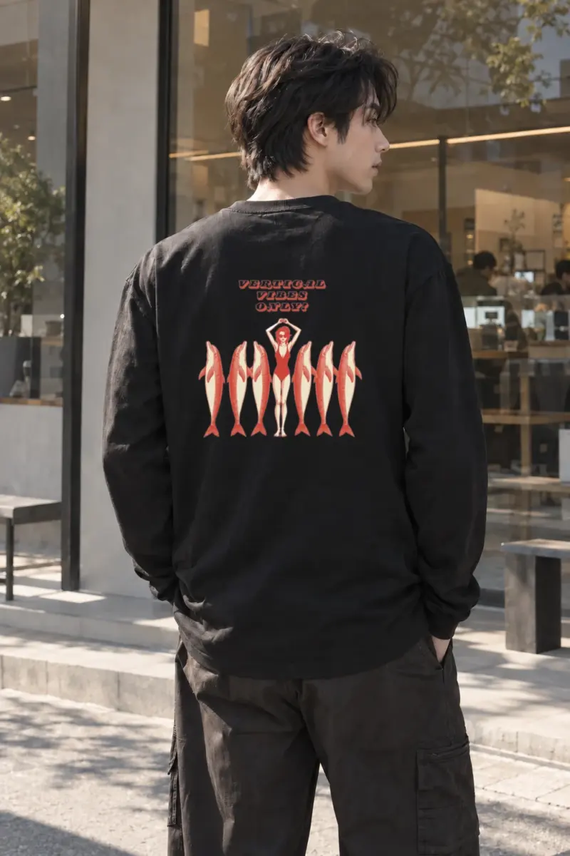 “Vertical Vibes Only?” Unisex Longsleeve T-shirt | Gildan 2400