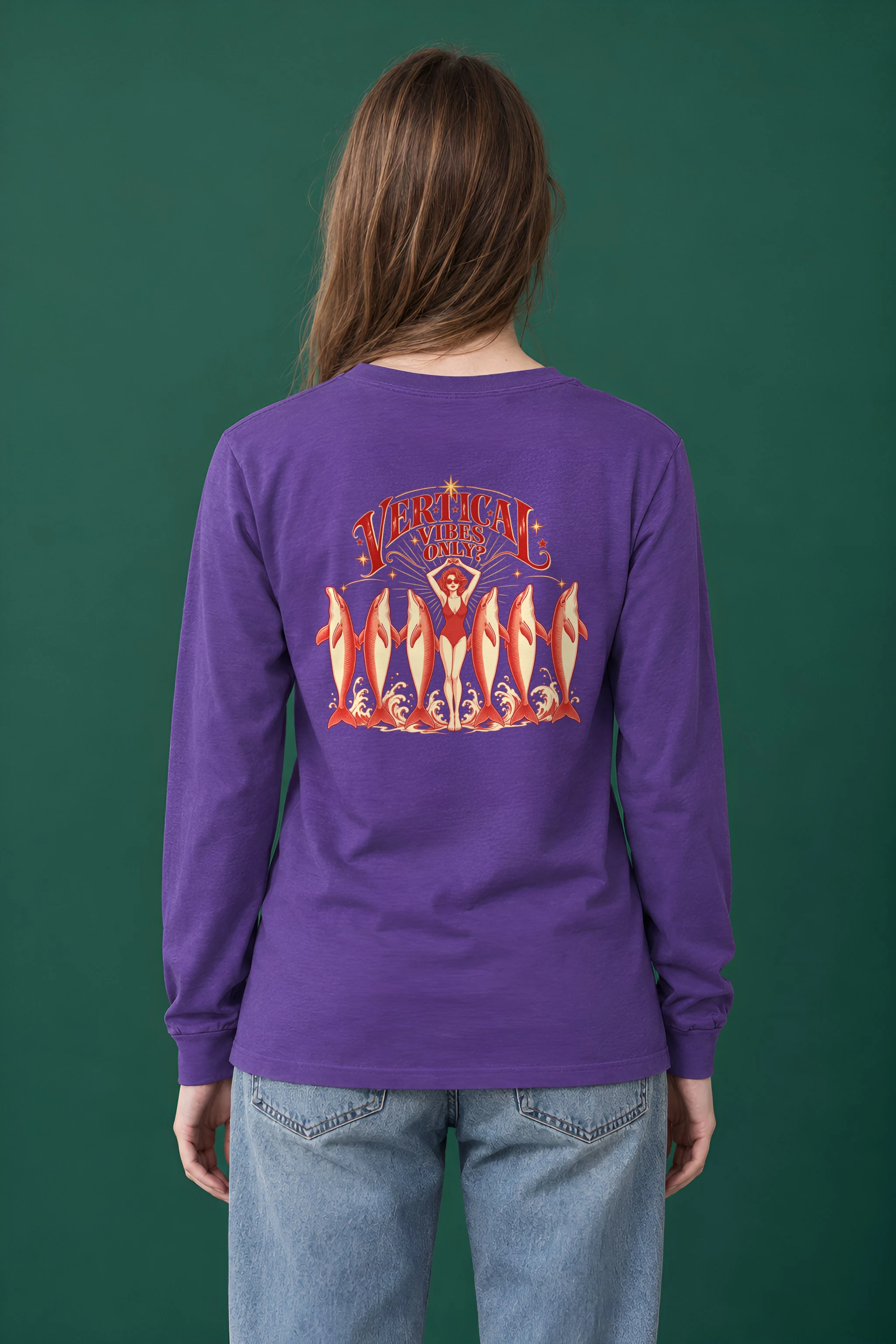 "Vertical Vibes Only" Unisex Longsleeve T-shirt