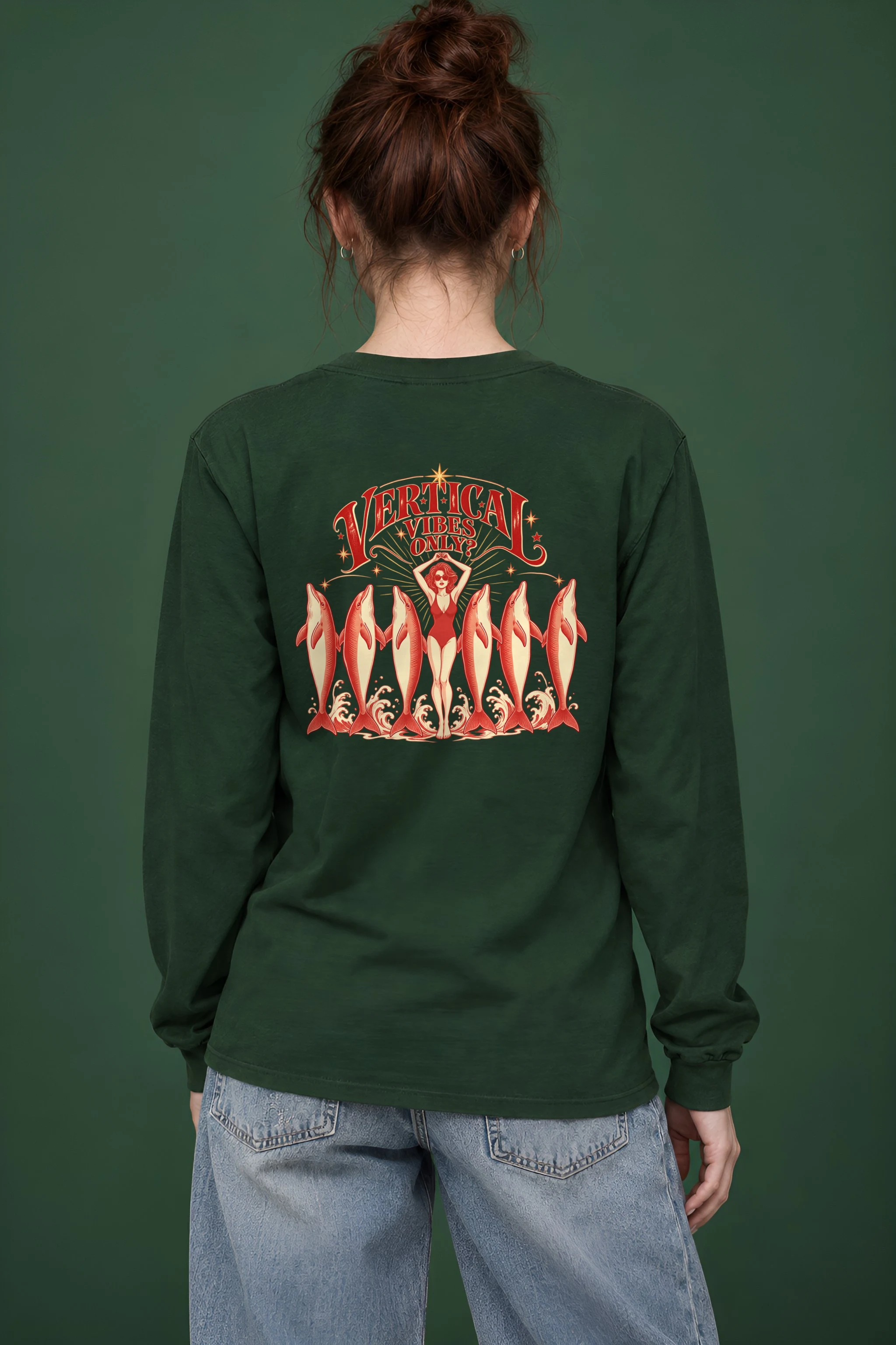 "Vertical Vibes Only" Unisex Longsleeve T-shirt