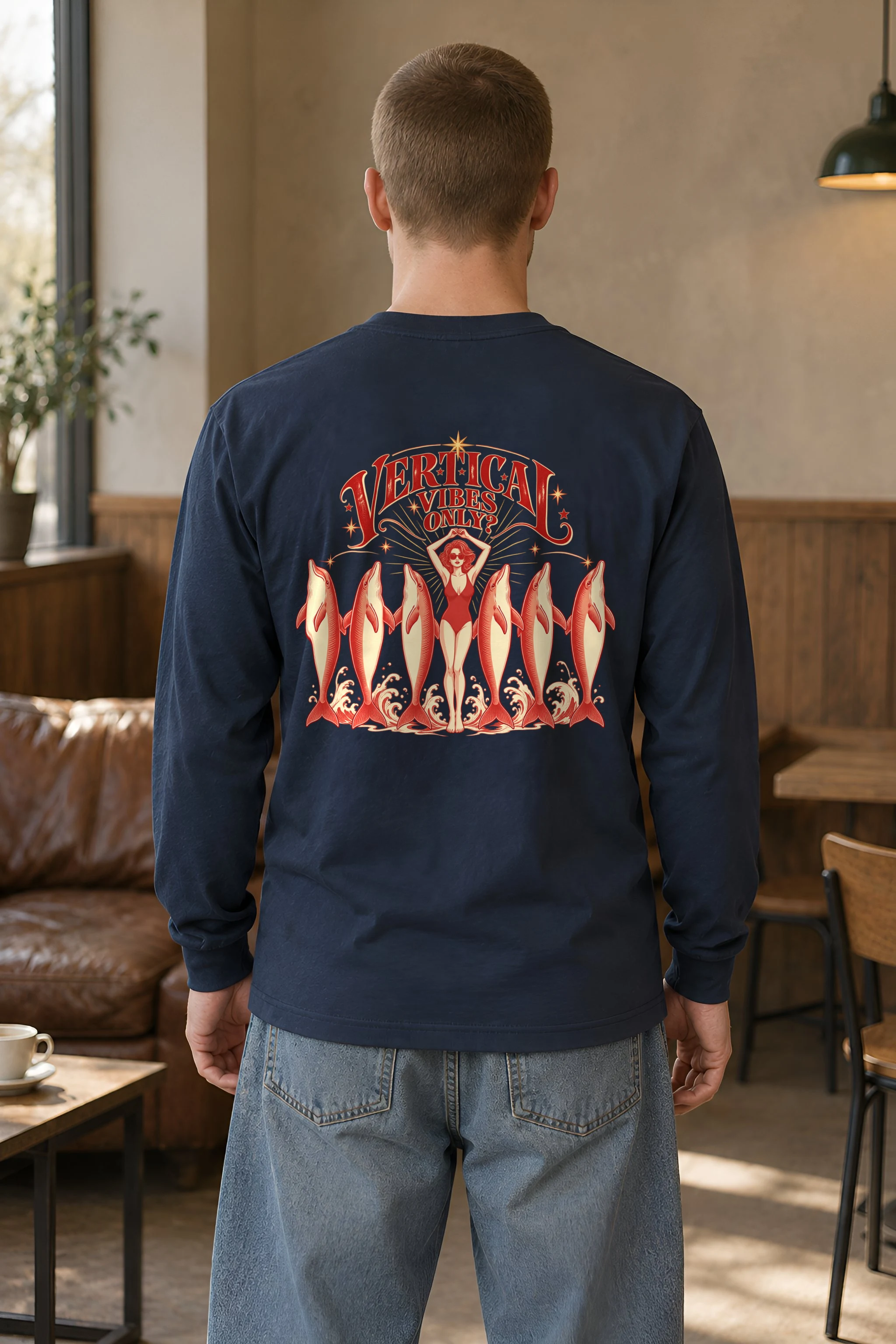 "Vertical Vibes Only" Unisex Longsleeve T-shirt