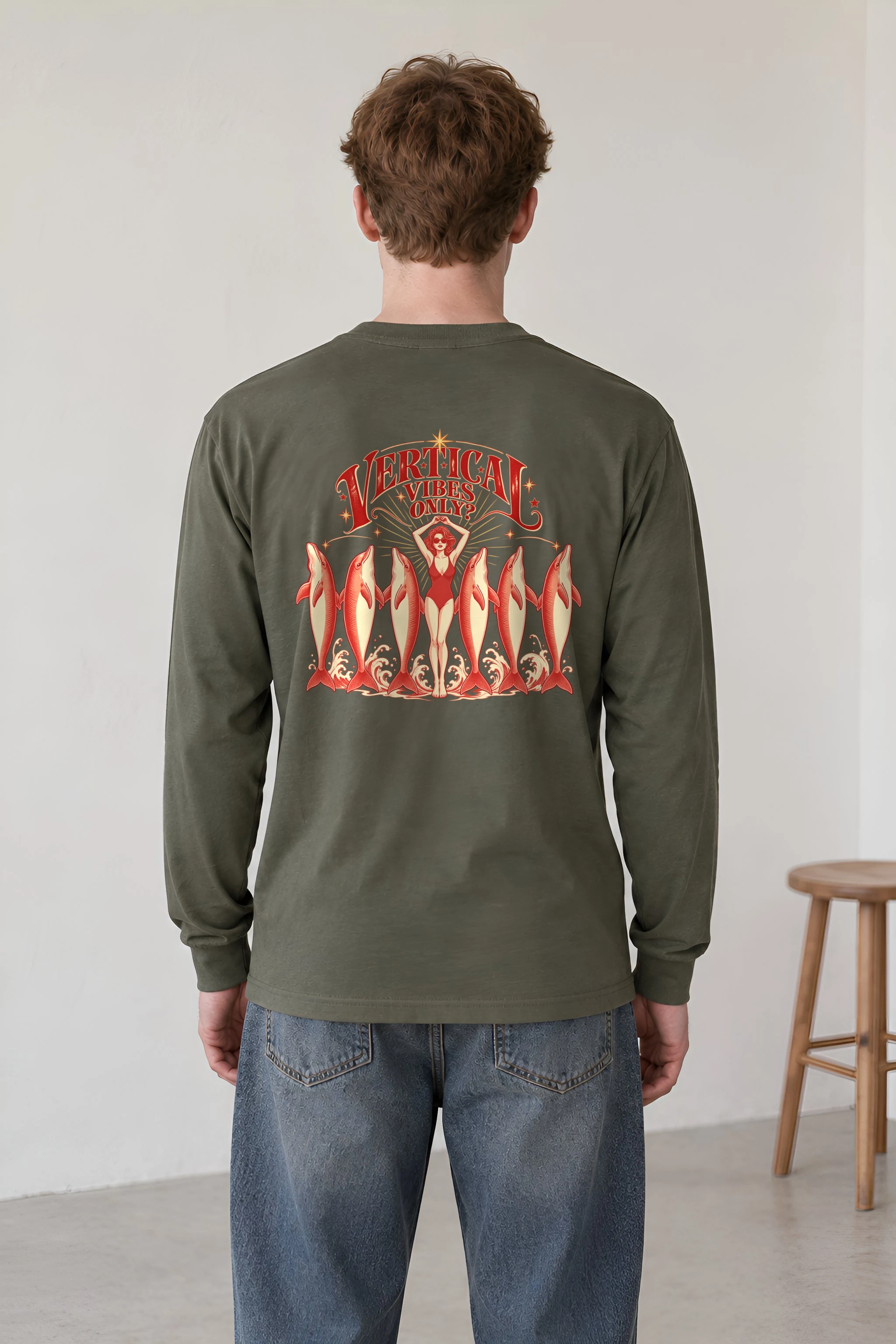 "Vertical Vibes Only" Unisex Longsleeve T-shirt