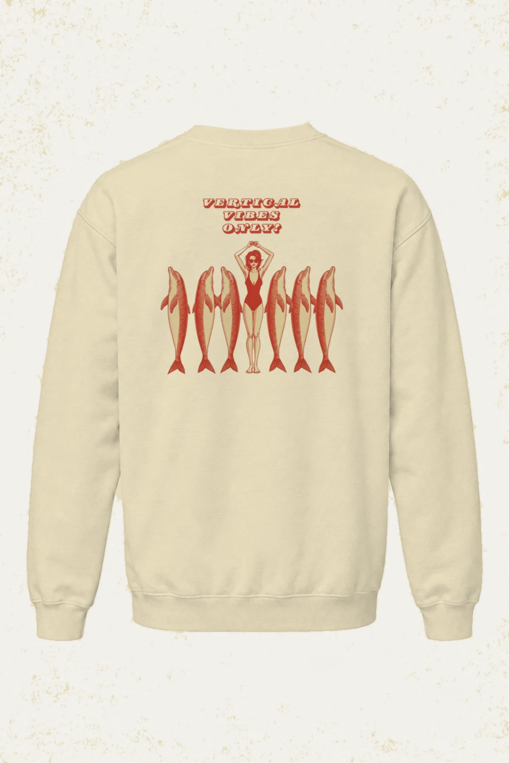 "Vertical Vibes Only?" Unisex Sponge Fleece Crewneck Sweatshirt | Bella + Canvas 3901