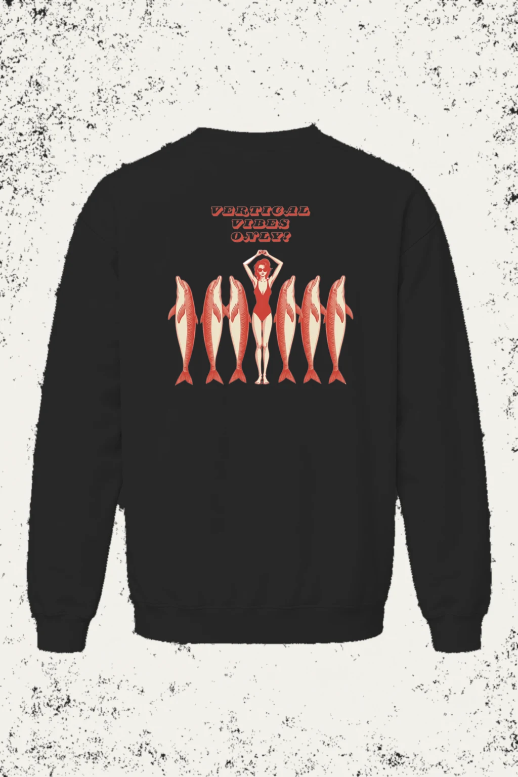 "Vertical Vibes Only?" Unisex Sponge Fleece Crewneck Sweatshirt | Bella + Canvas 3901