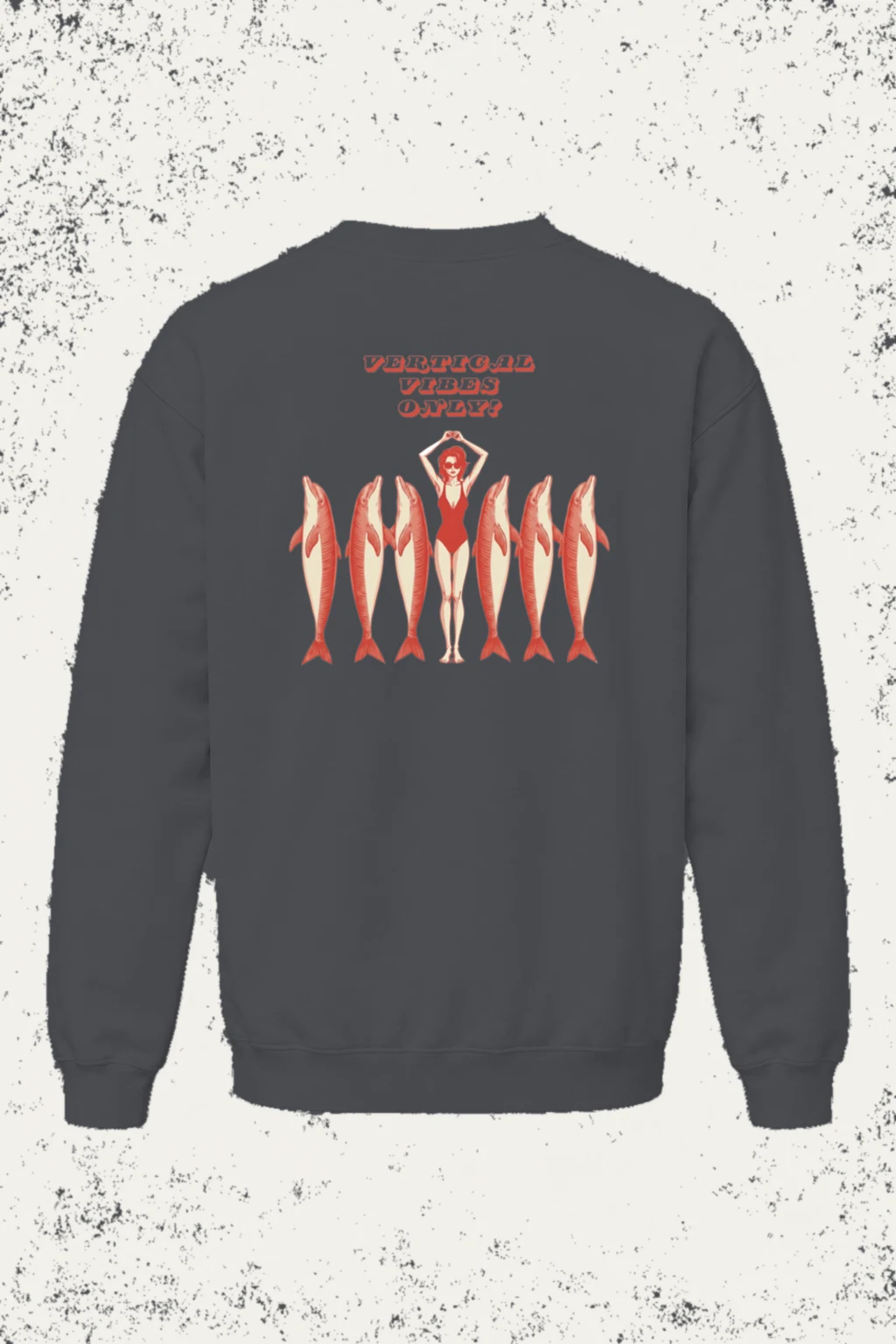 "Vertical Vibes Only?" Unisex Sponge Fleece Crewneck Sweatshirt | Bella + Canvas 3901