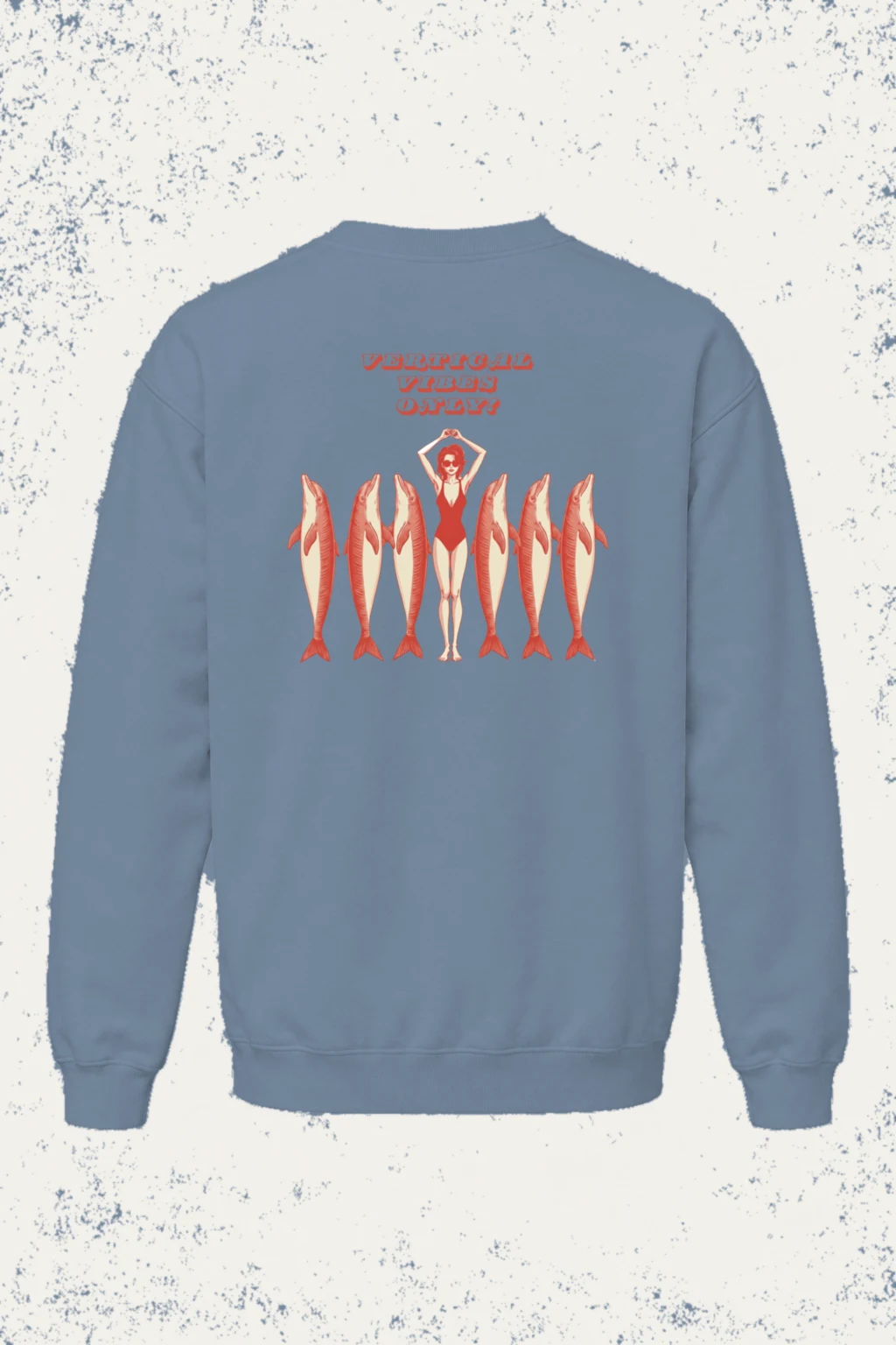 "Vertical Vibes Only?" Unisex Sponge Fleece Crewneck Sweatshirt | Bella + Canvas 3901