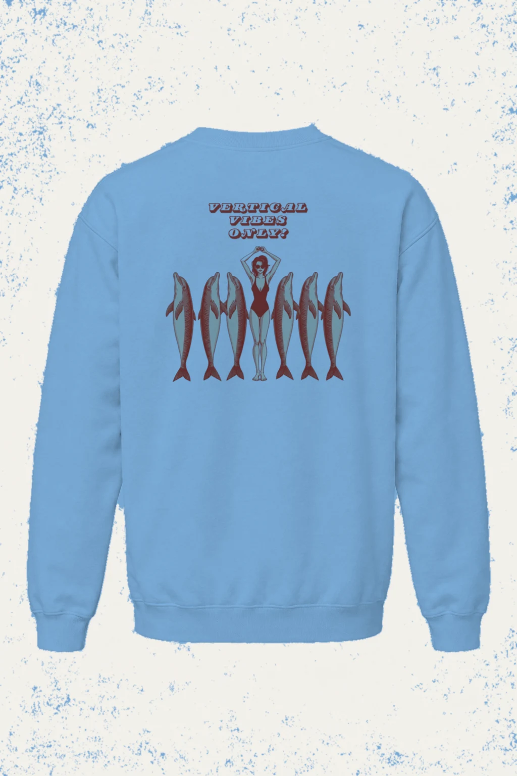 "Vertical Vibes Only?" Unisex Sponge Fleece Crewneck Sweatshirt | Bella + Canvas 3901
