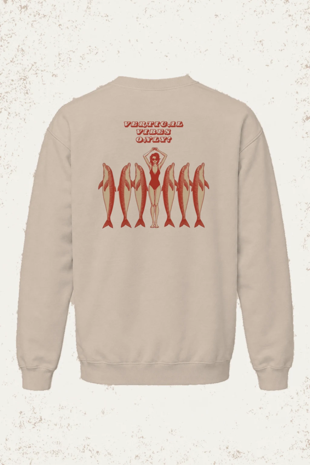 "Vertical Vibes Only?" Unisex Sponge Fleece Crewneck Sweatshirt | Bella + Canvas 3901