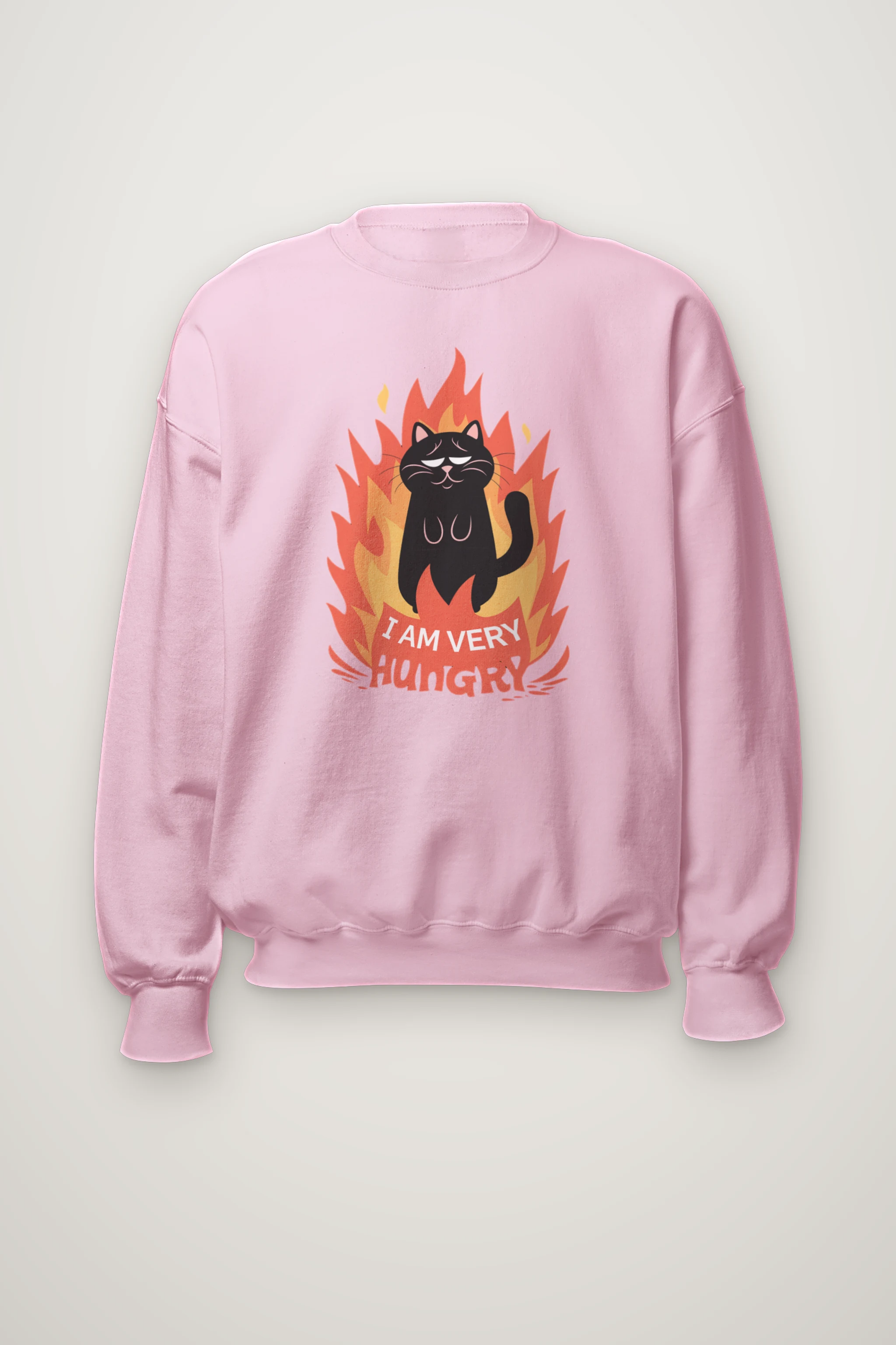 "Very Hungry Cat" Heavy Blend Unisex Crewneck Sweatshirt