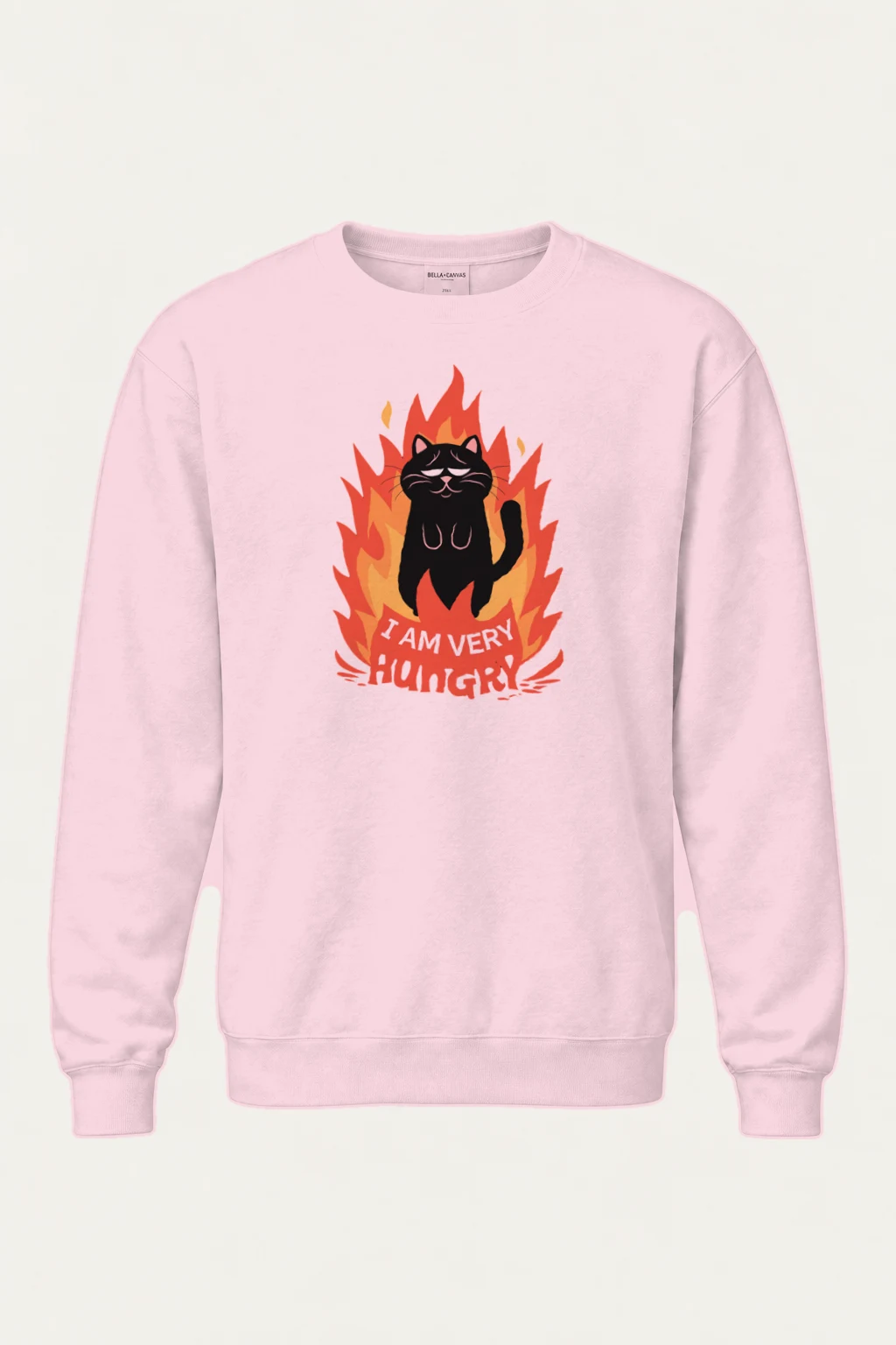 "Very Hungry Cat" Heavy Blend Unisex Crewneck Sweatshirt | Gildan 18000