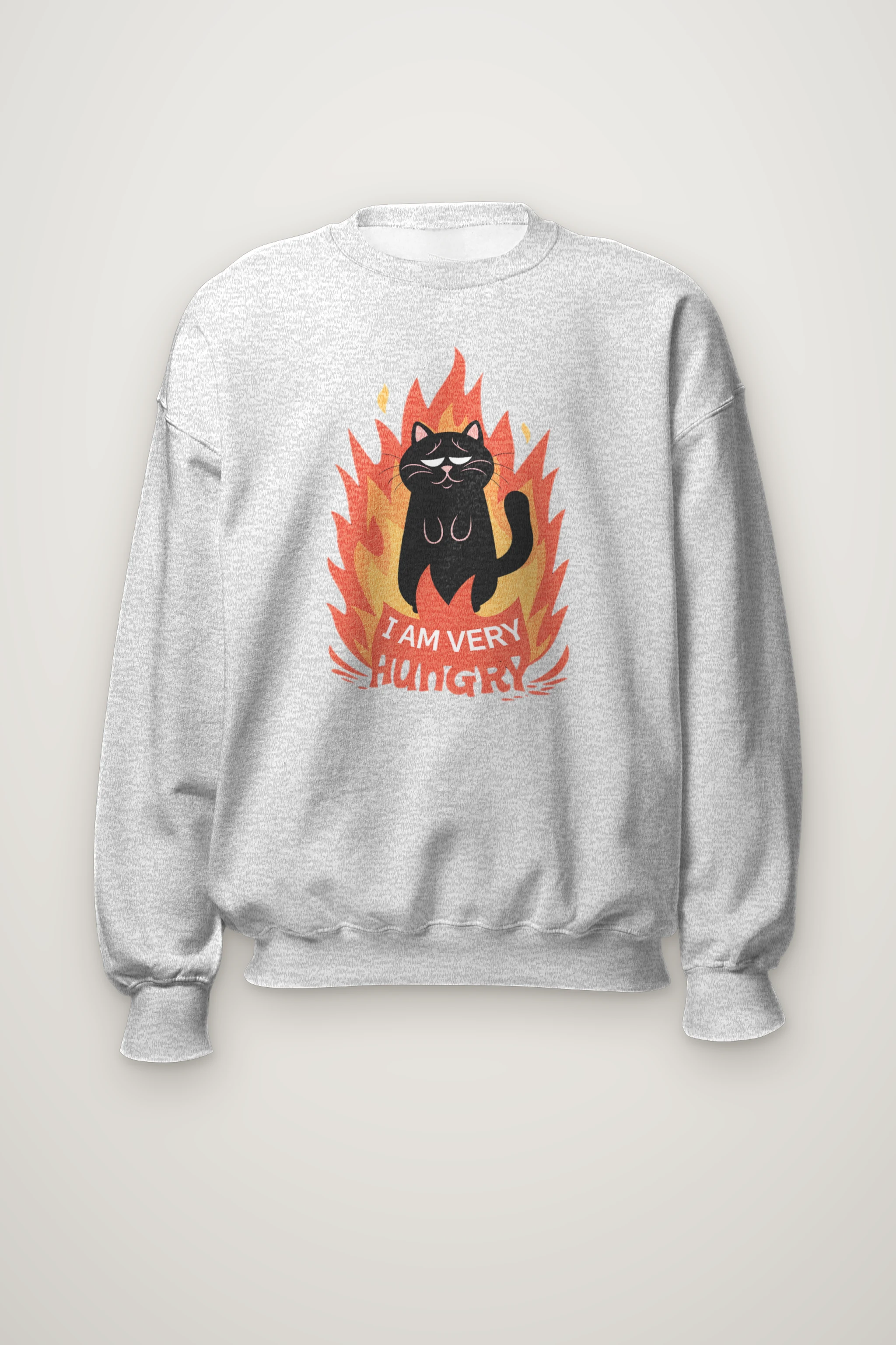 "Very Hungry Cat" Heavy Blend Unisex Crewneck Sweatshirt