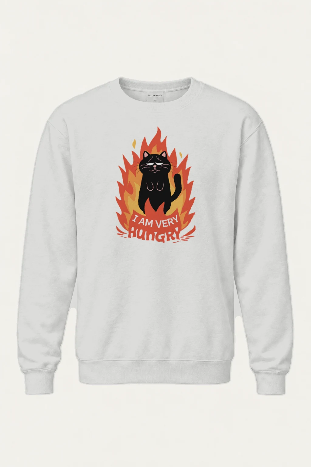 "Very Hungry Cat" Heavy Blend Unisex Crewneck Sweatshirt | Gildan 18000