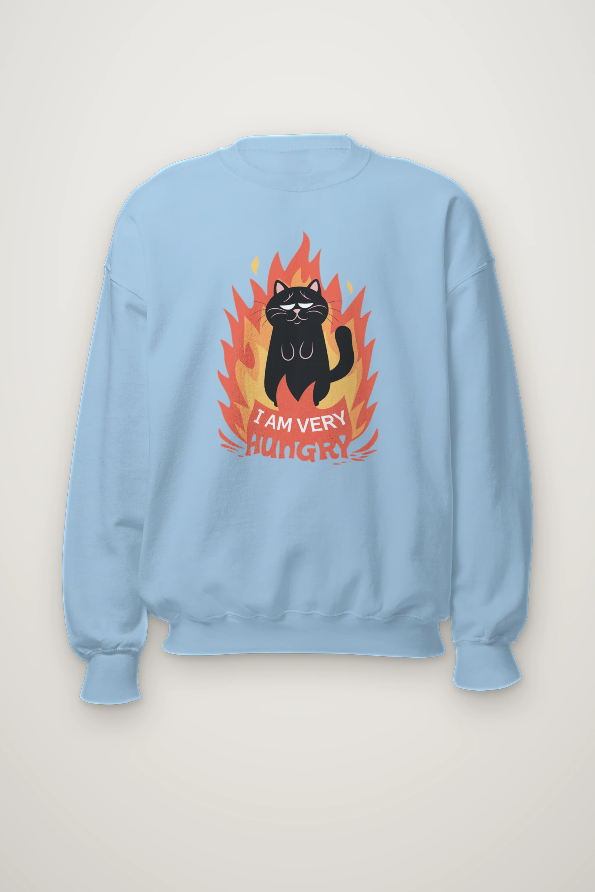 "Very Hungry Cat" Heavy Blend Unisex Crewneck Sweatshirt