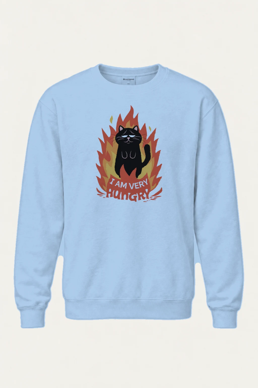 "Very Hungry Cat" Heavy Blend Unisex Crewneck Sweatshirt | Gildan 18000