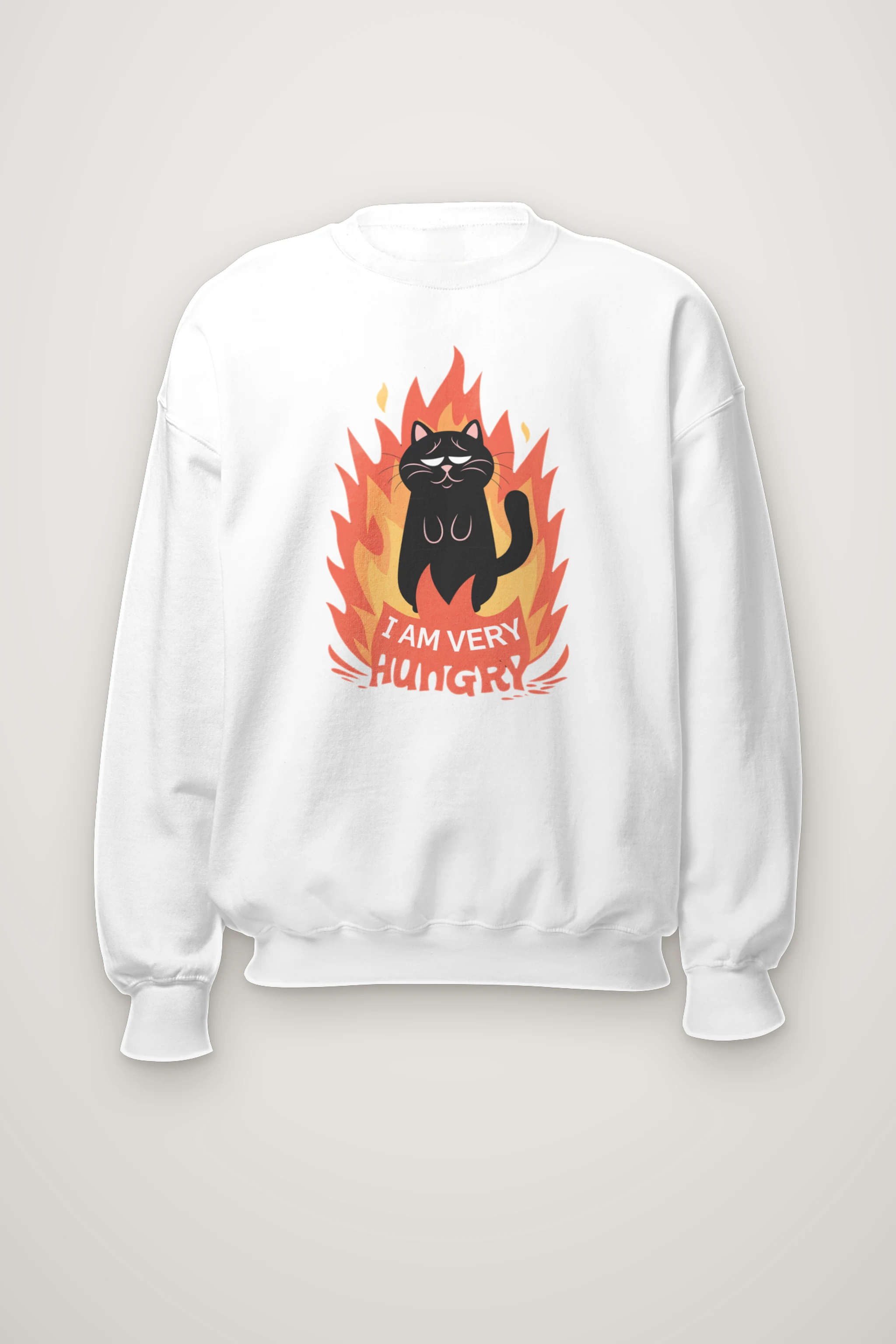 "Very Hungry Cat" Heavy Blend Unisex Crewneck Sweatshirt