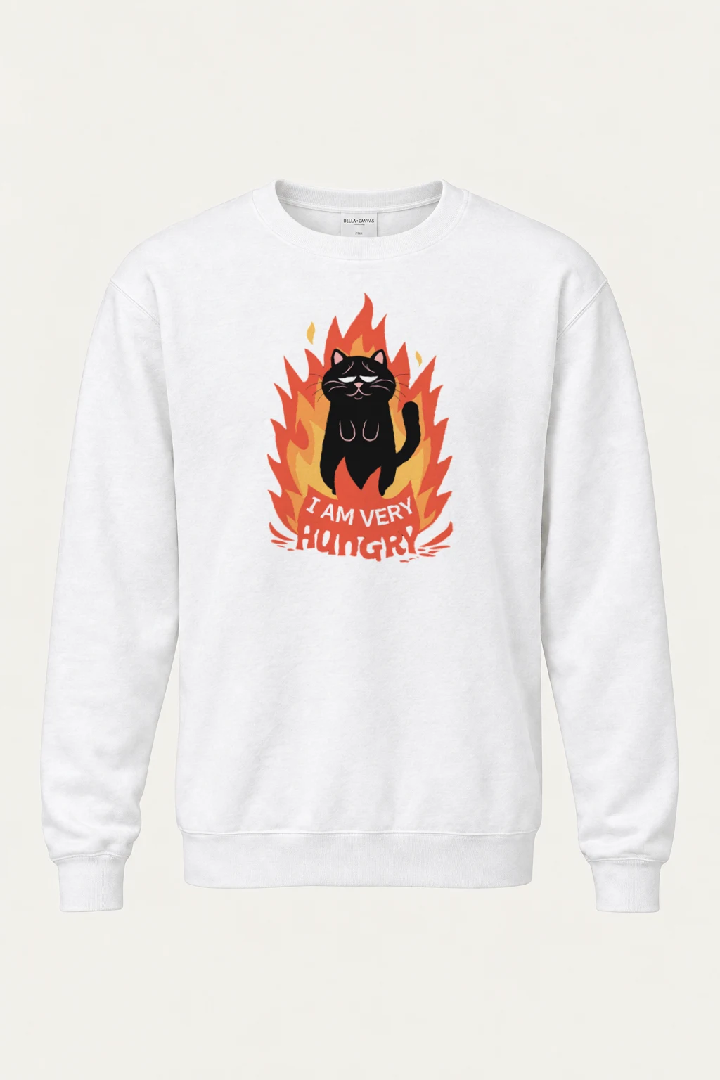 "Very Hungry Cat" Heavy Blend Unisex Crewneck Sweatshirt | Gildan 18000