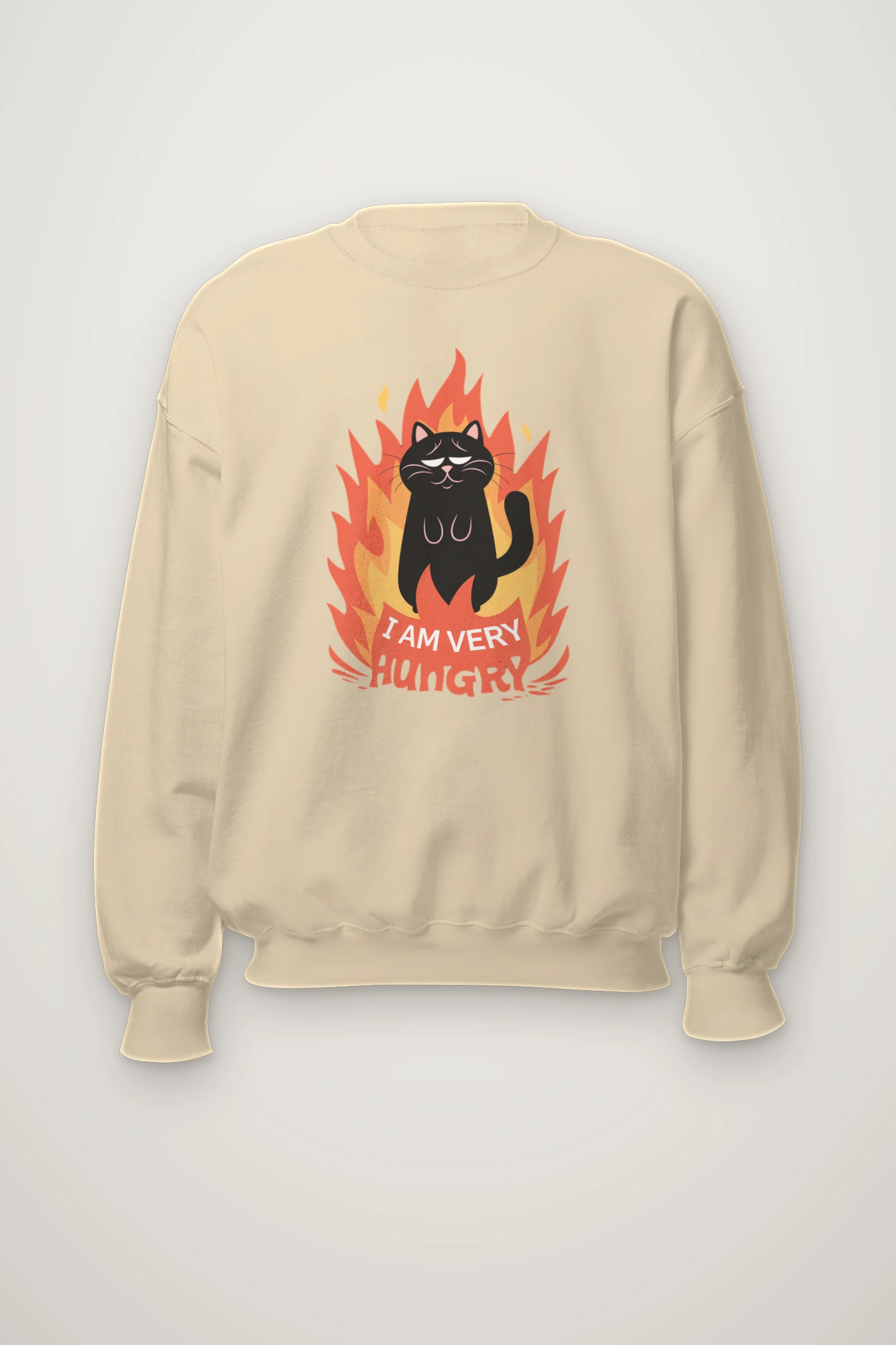 "Very Hungry Cat" Heavy Blend Unisex Crewneck Sweatshirt