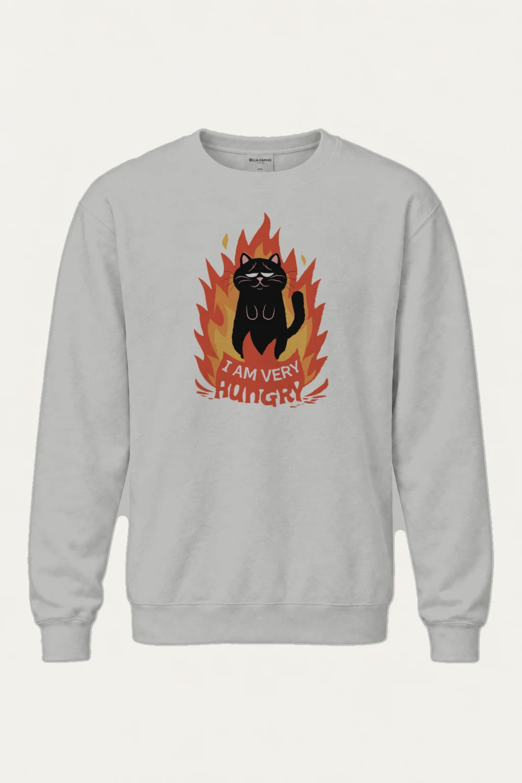 "Very Hungry Cat" Heavy Blend Unisex Crewneck Sweatshirt | Gildan 18000