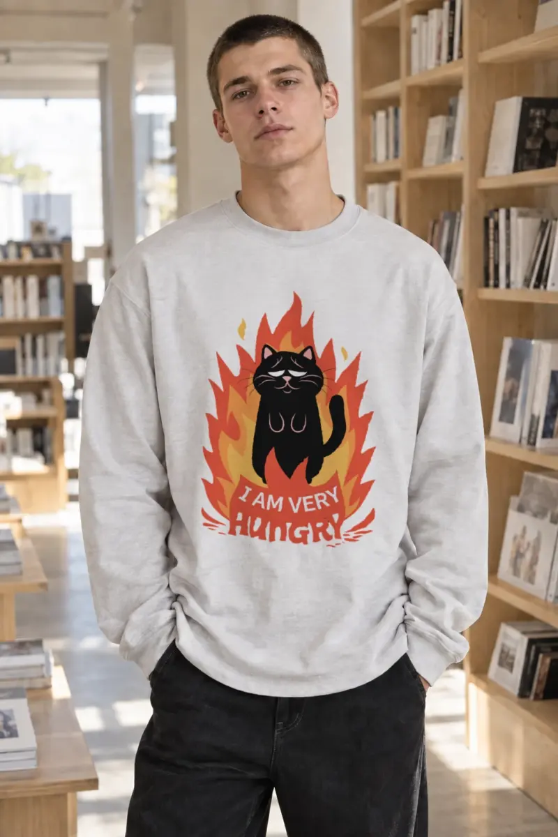 "Very Hungry Cat" Unisex Longsleeve T-shirt | Gildan 2400