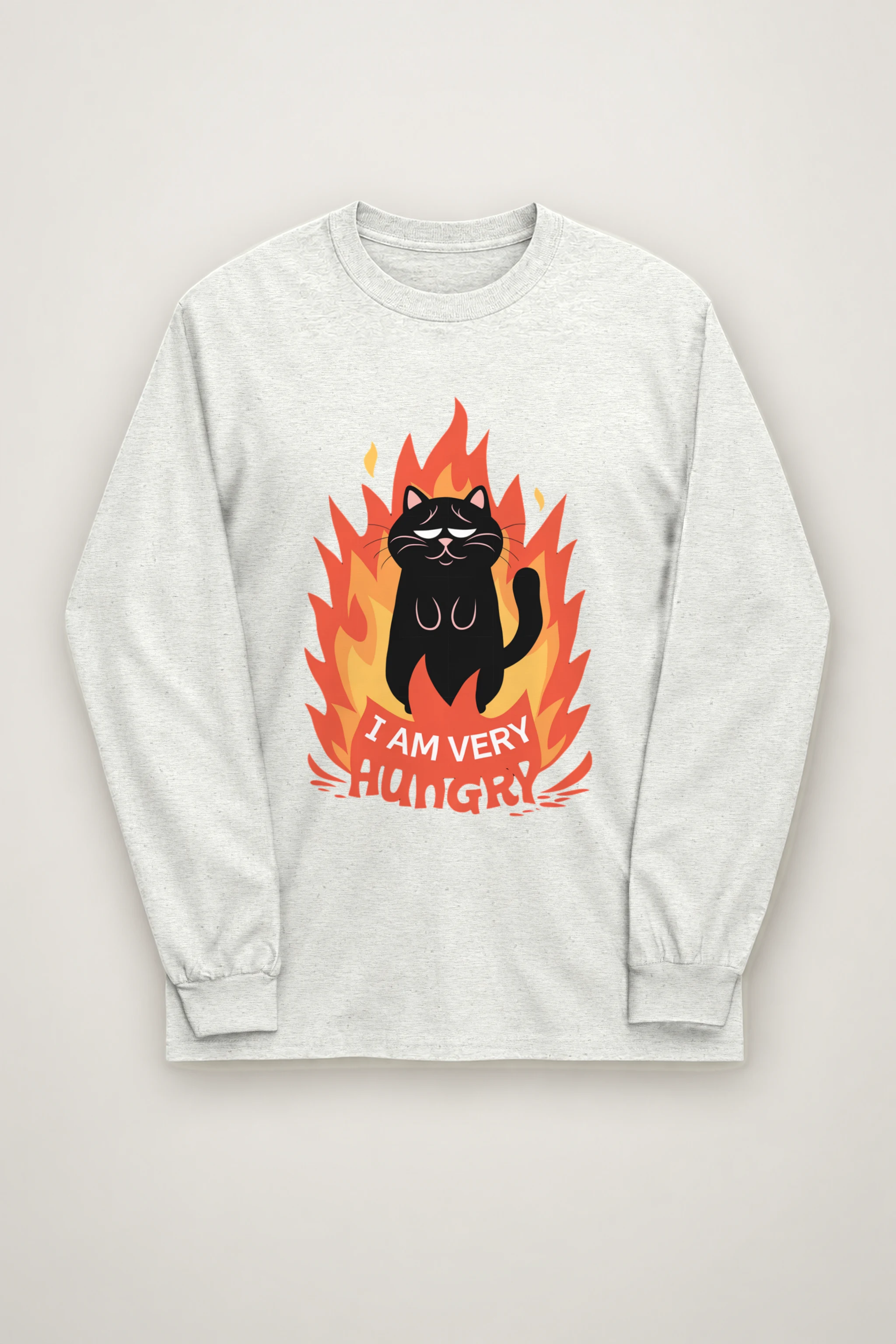 "Very Hungry Cat" Unisex Longsleeve T-shirt