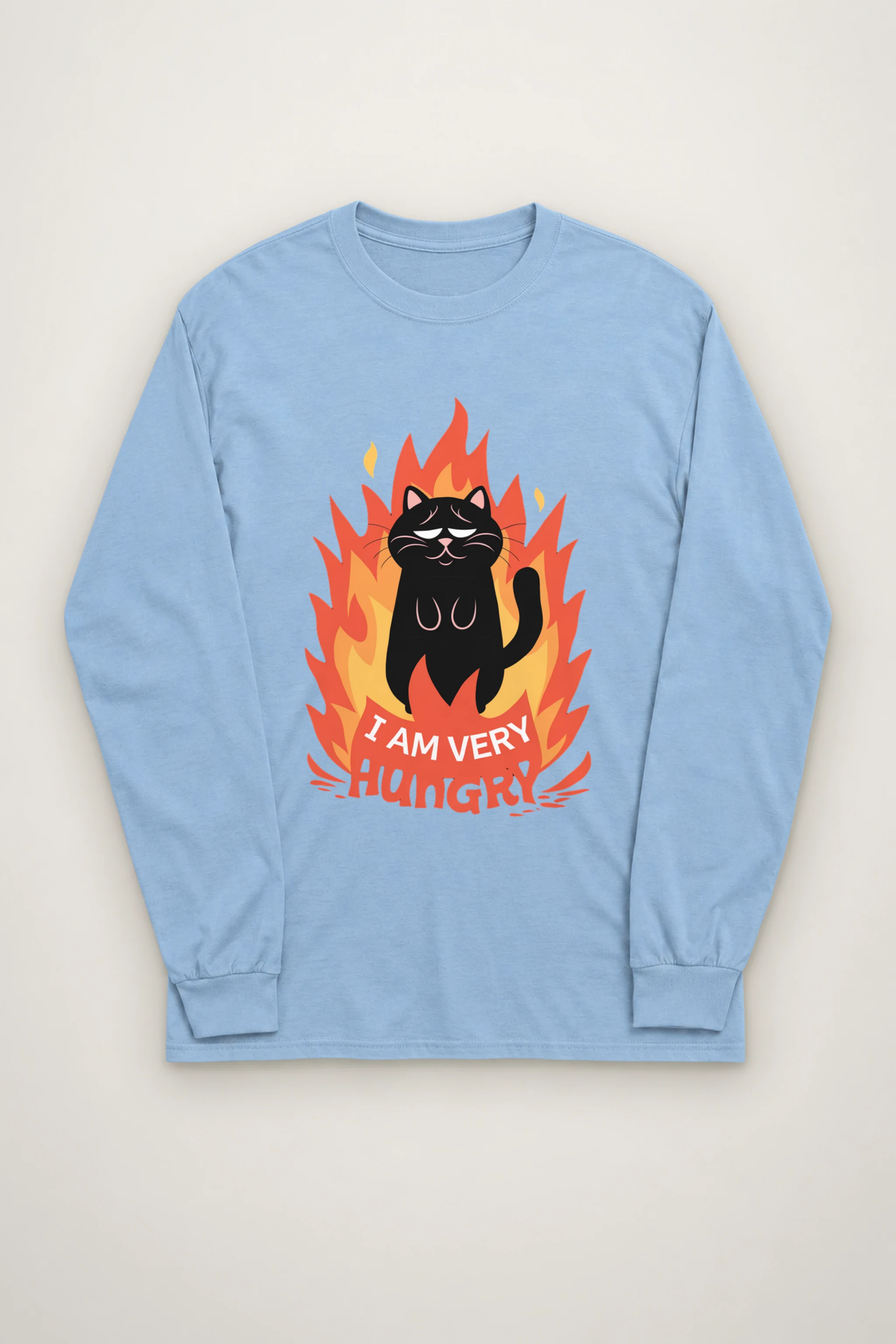 "Very Hungry Cat" Unisex Longsleeve T-shirt