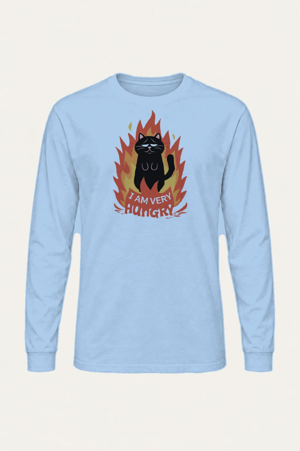 "Very Hungry Cat" Unisex Longsleeve T-shirt | Gildan 2400