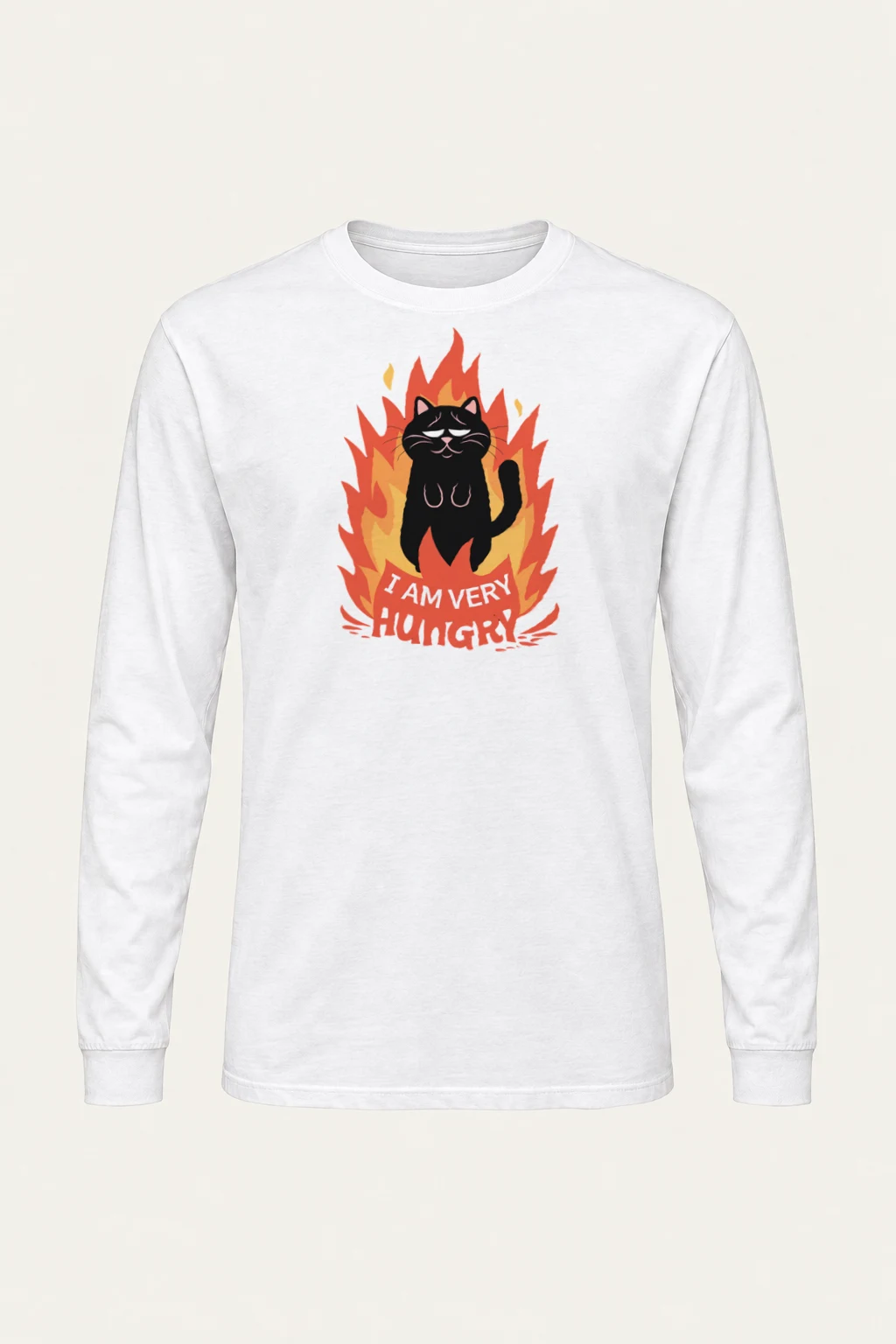 "Very Hungry Cat" Unisex Longsleeve T-shirt | Gildan 2400
