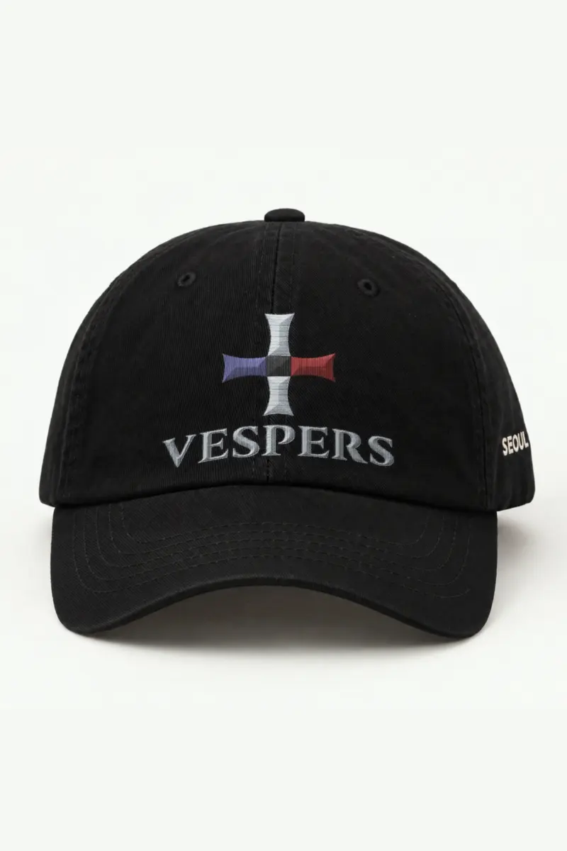 "Vespers" Classic Dad Hat · Embroidered — black/cap-front