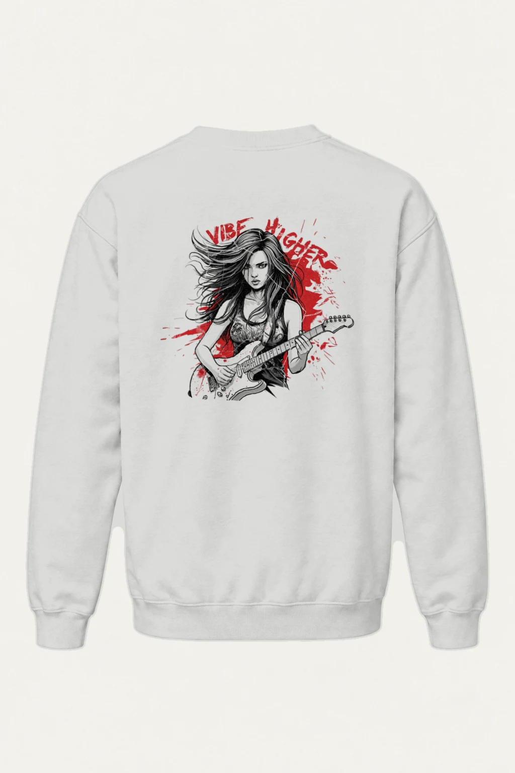 "Vibe Higher Guitar" Heavy Blend Unisex Crewneck Sweatshirt | Gildan 18000