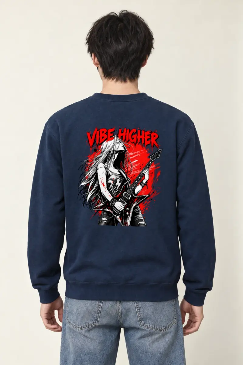 "Vibe Higher Guitarist" Heavy Blend Unisex Crewneck Sweatshirt