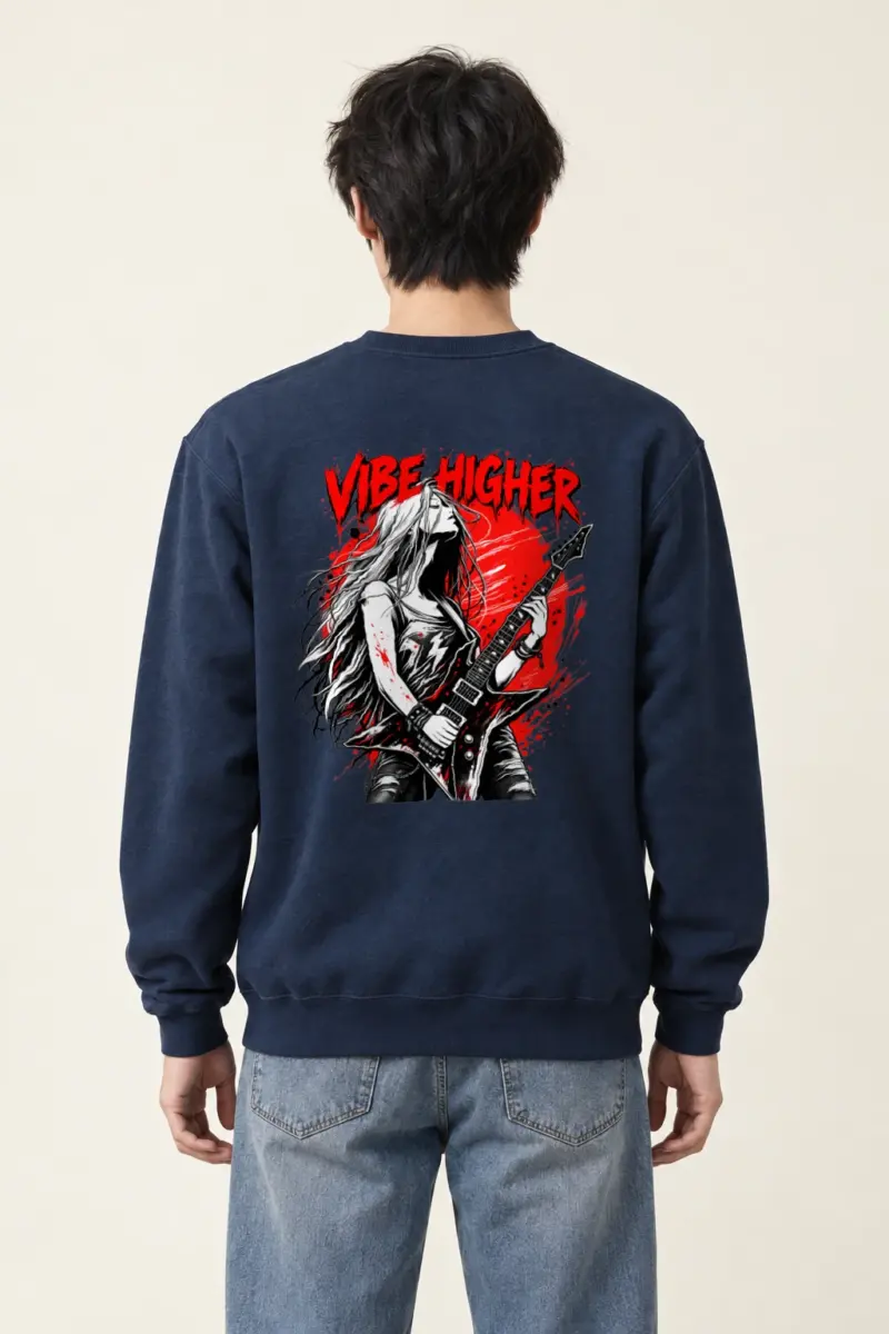 "Vibe Higher Guitarist" Heavy Blend Unisex Crewneck Sweatshirt