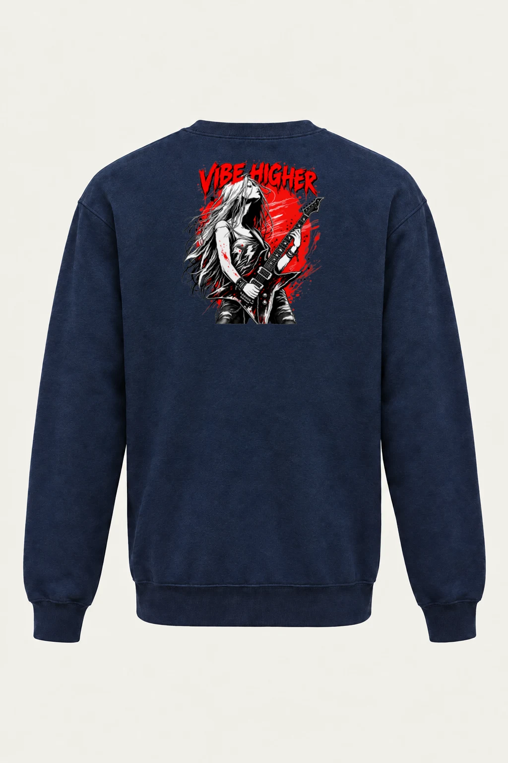 "Vibe Higher Guitarist" Heavy Blend Unisex Crewneck Sweatshirt | Gildan 18000