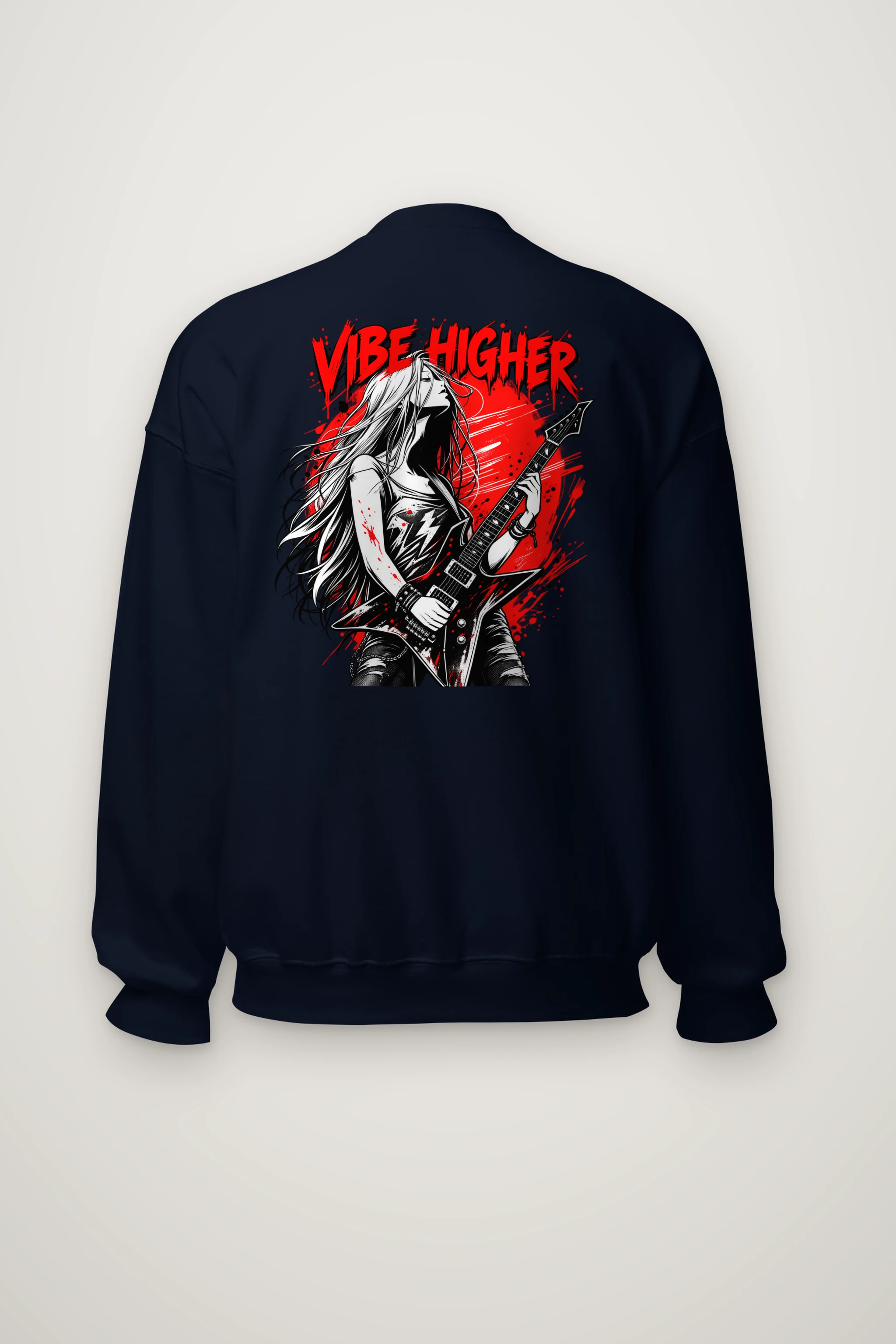 "Vibe Higher Guitarist" Heavy Blend Unisex Crewneck Sweatshirt