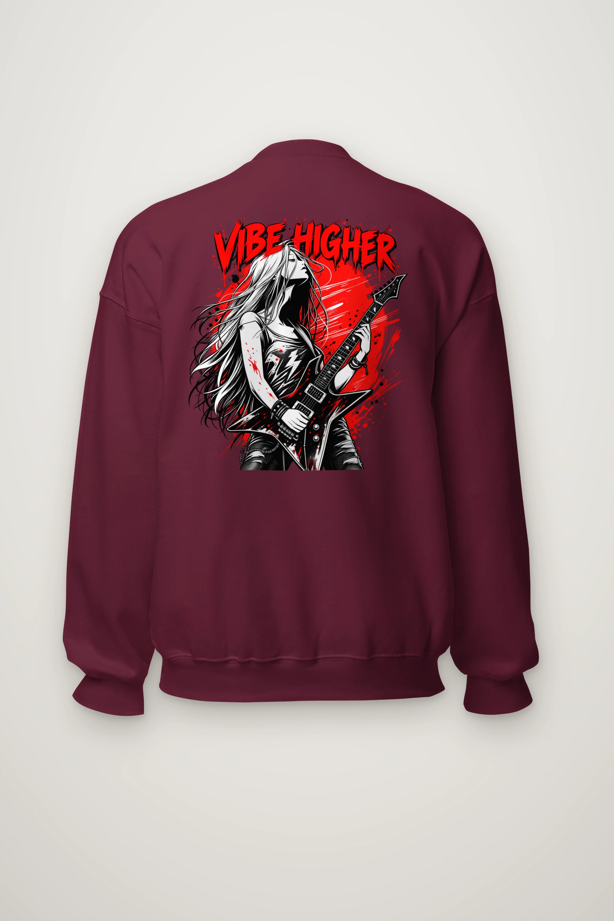 "Vibe Higher Guitarist" Heavy Blend Unisex Crewneck Sweatshirt