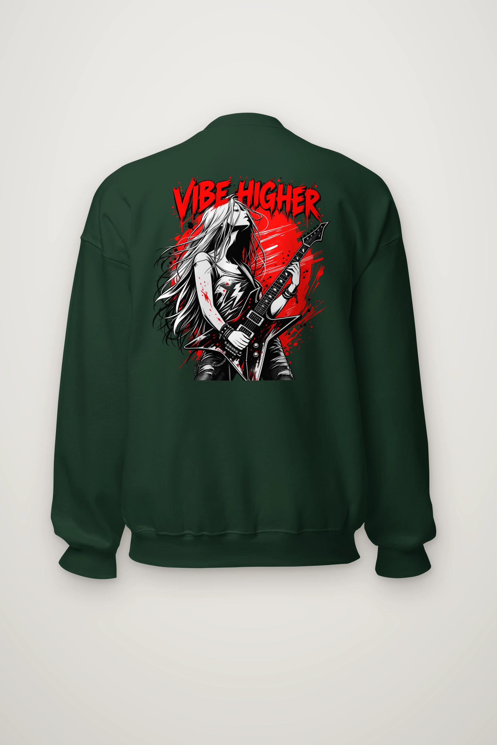 "Vibe Higher Guitarist" Heavy Blend Unisex Crewneck Sweatshirt