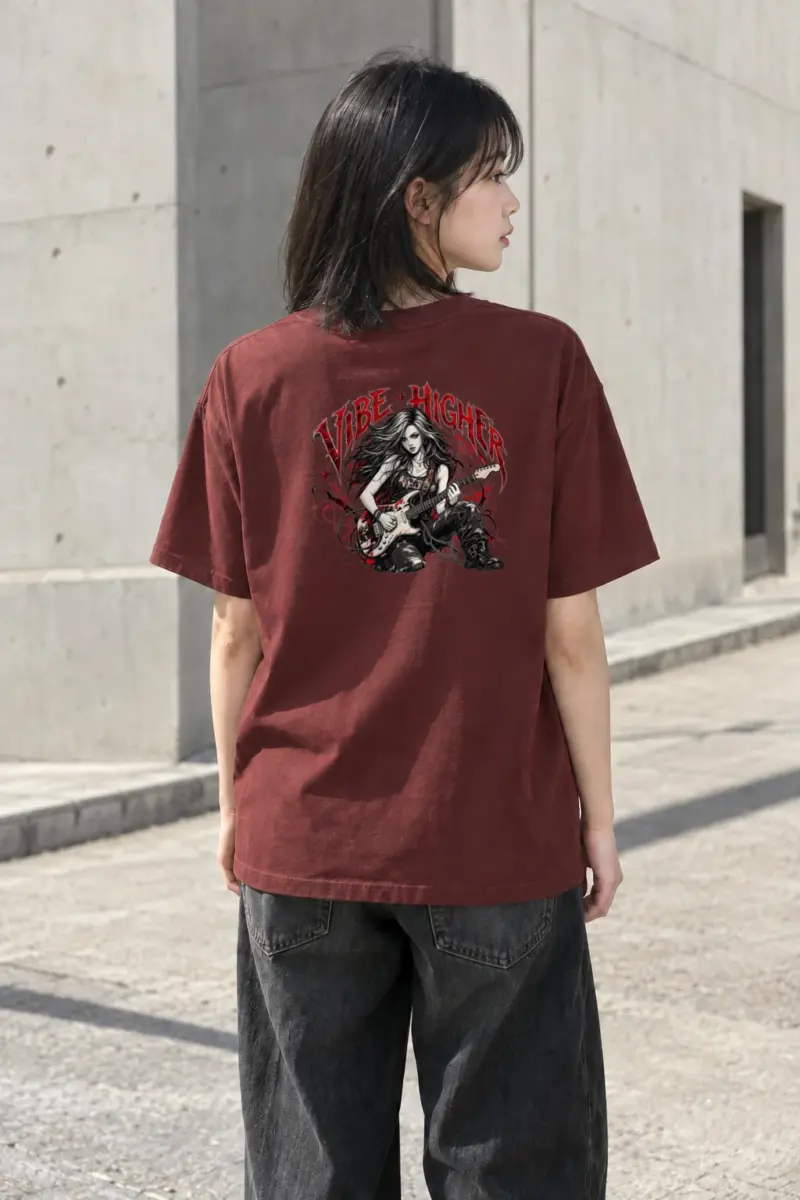 "Vibe Higher Guitarist" Heavyweight Unisex Crewneck T-shirt | Gildan 5000