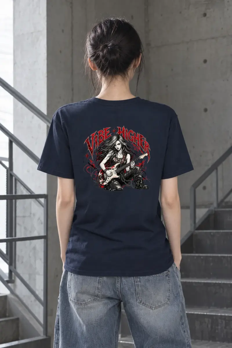 "Vibe Higher Guitarist" Heavyweight Unisex Crewneck T-shirt