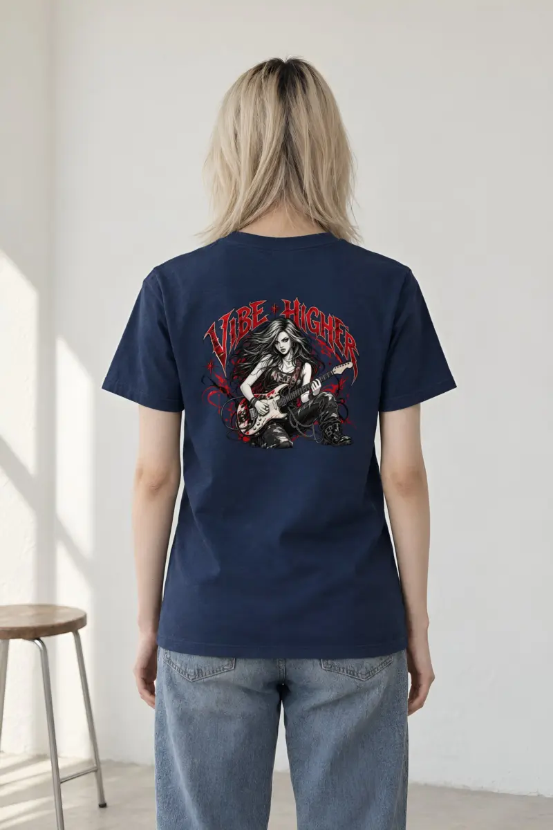 "Vibe Higher Guitarist" Heavyweight Unisex Crewneck T-shirt