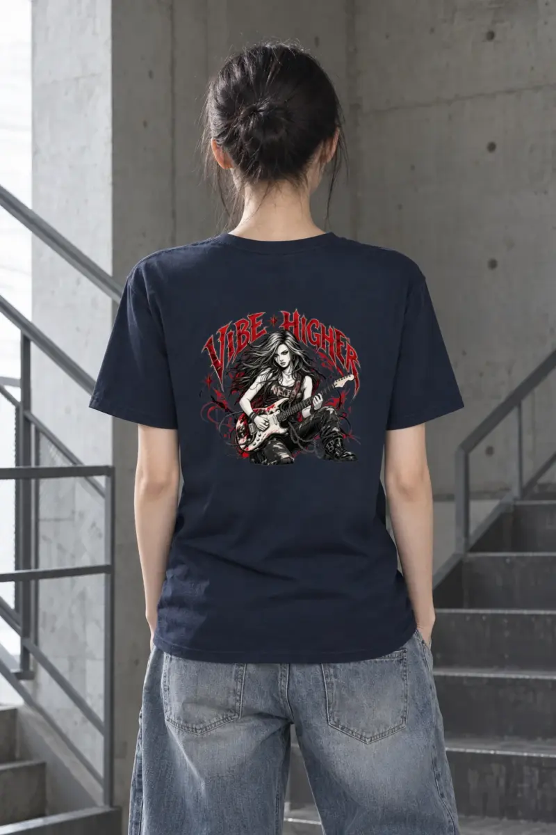 "Vibe Higher Guitarist" Heavyweight Unisex Crewneck T-shirt