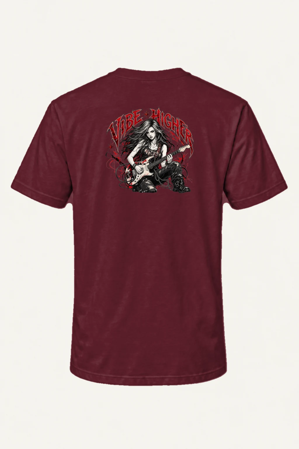 "Vibe Higher Guitarist" Heavyweight Unisex Crewneck T-shirt | Gildan 5000