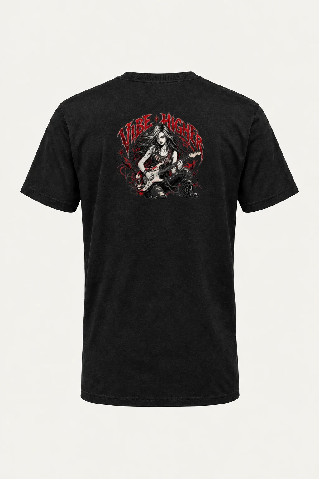 "Vibe Higher Guitarist" Heavyweight Unisex Crewneck T-shirt | Gildan 5000