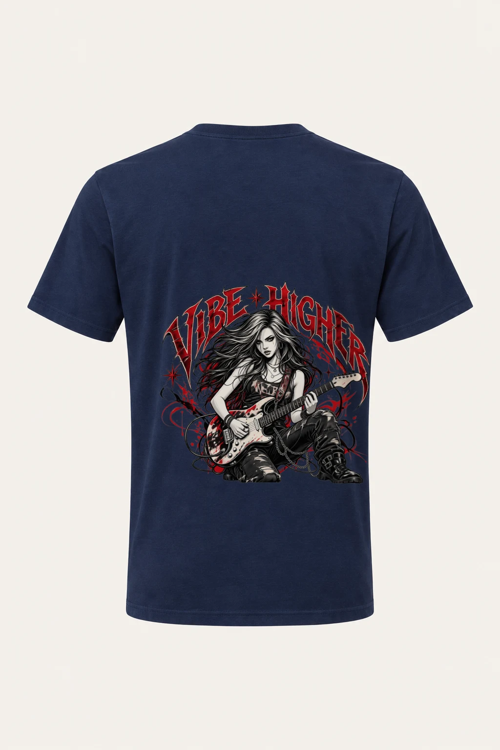 "Vibe Higher Guitarist" Heavyweight Unisex Crewneck T-shirt | Gildan 5000