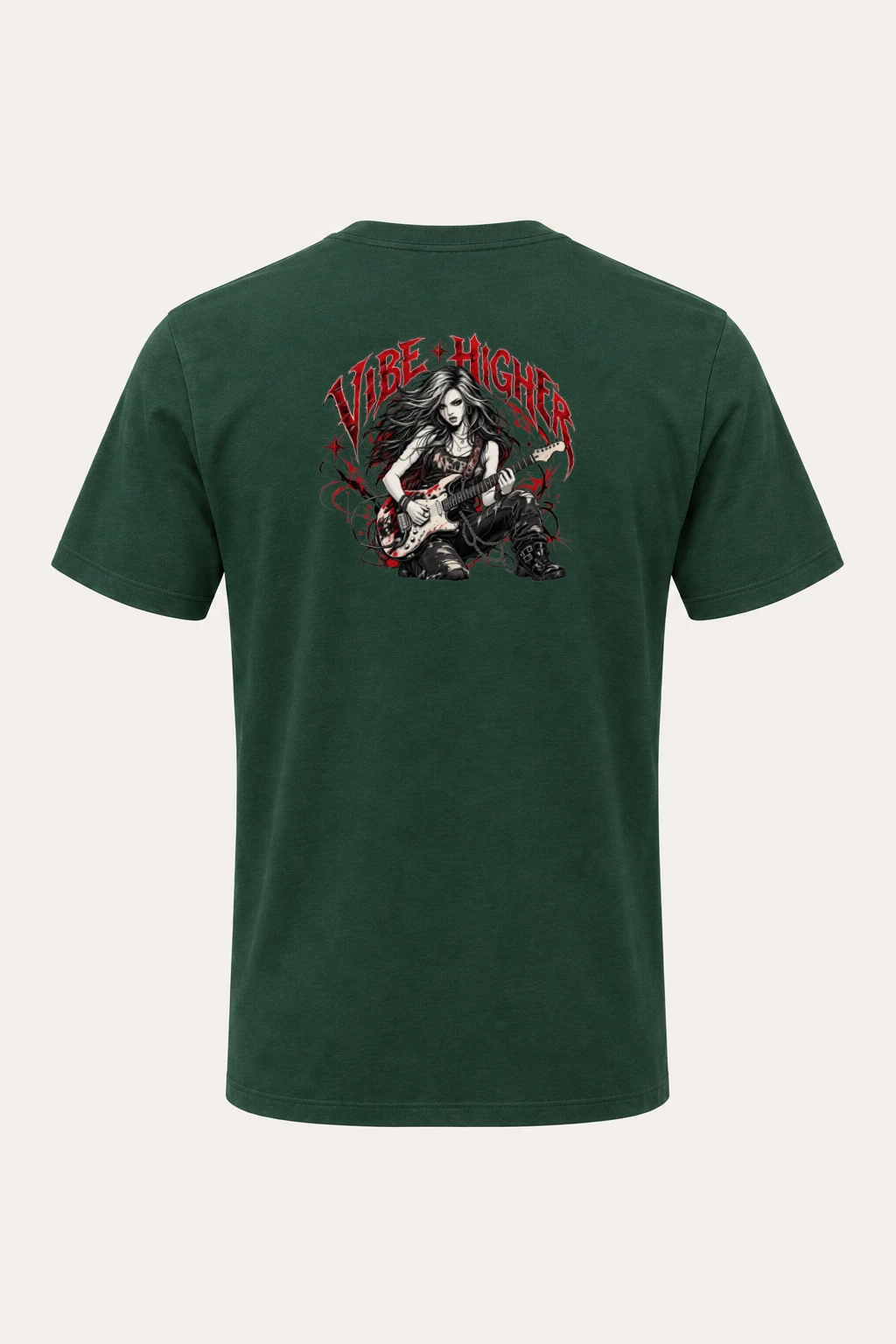 "Vibe Higher Guitarist" Heavyweight Unisex Crewneck T-shirt | Gildan 5000