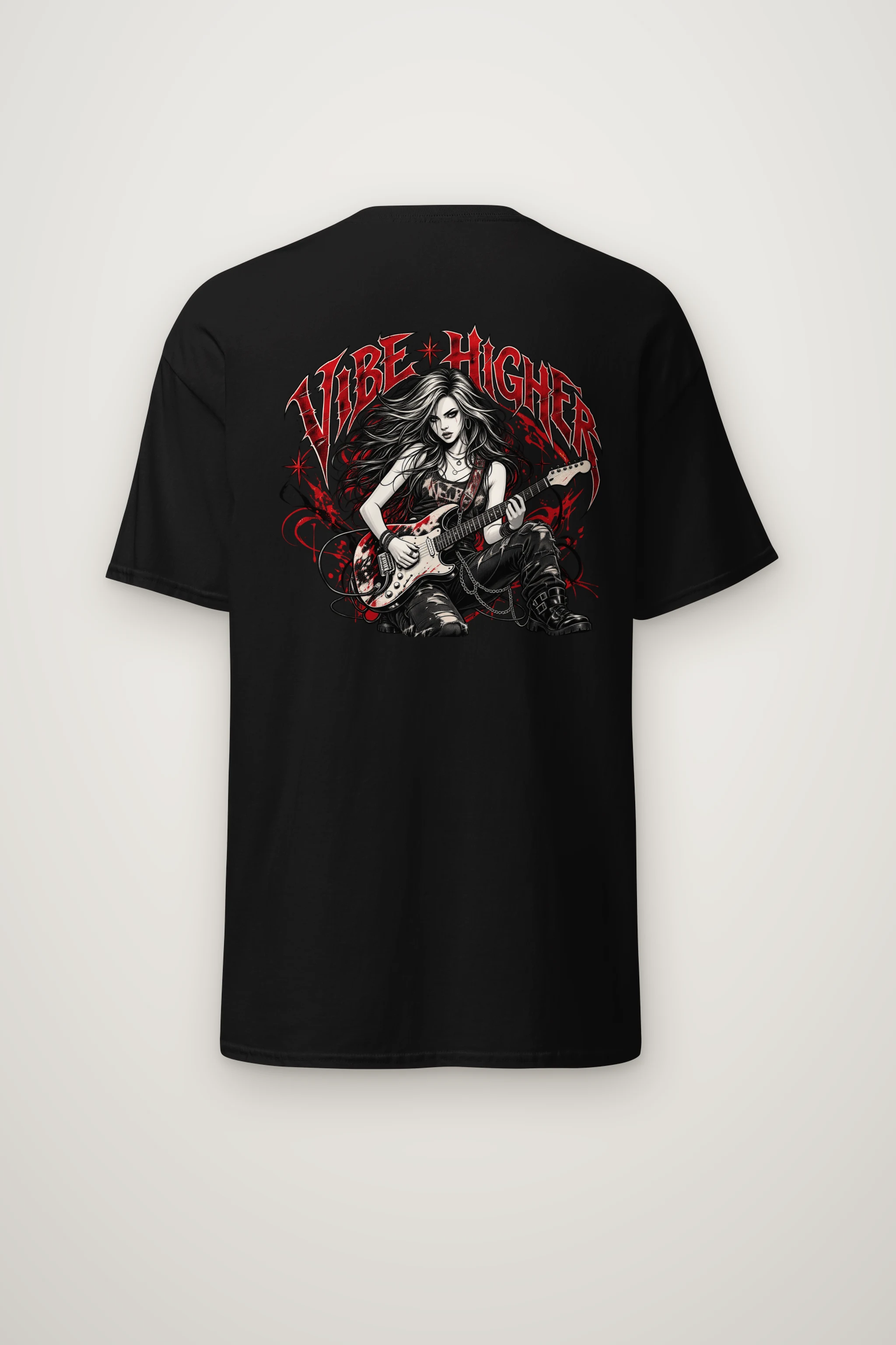 "Vibe Higher Guitarist" Heavyweight Unisex Crewneck T-shirt