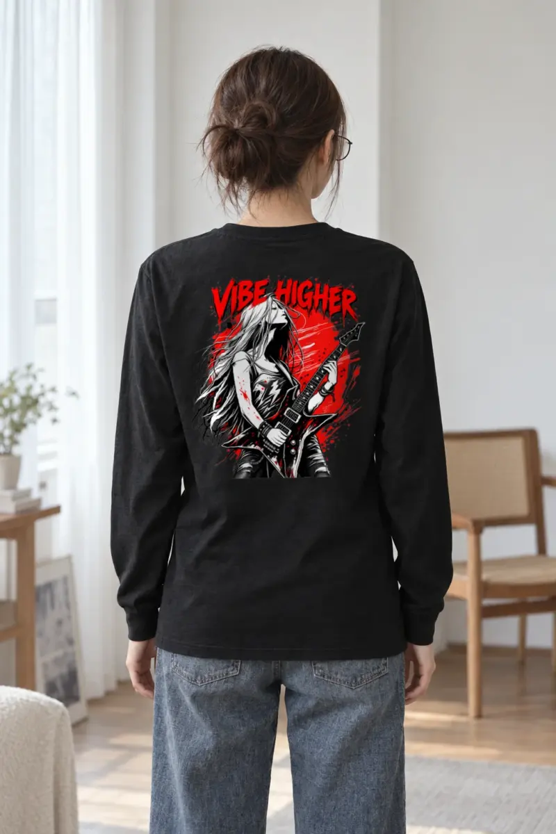 "Vibe Higher Guitarist" Unisex Longsleeve T-shirt | Gildan 2400