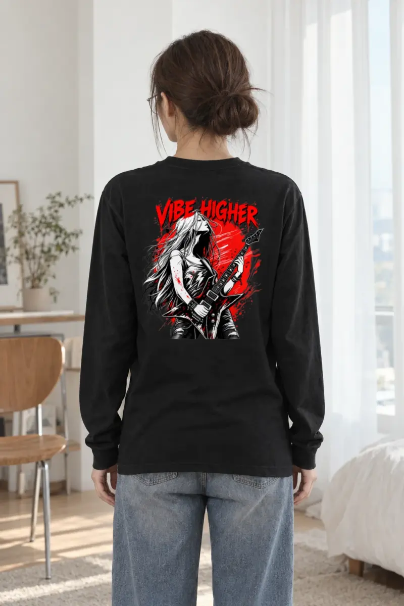 "Vibe Higher Guitarist" Unisex Longsleeve T-shirt