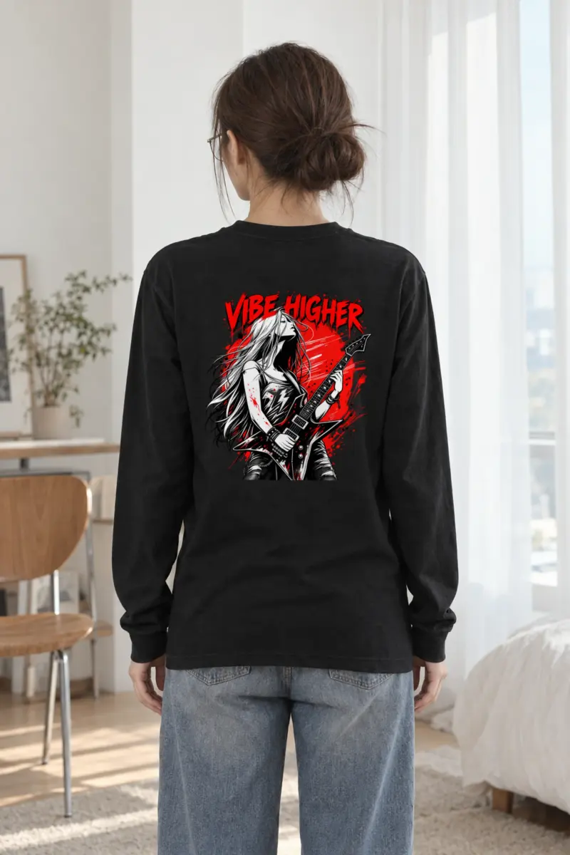 "Vibe Higher Guitarist" Unisex Longsleeve T-shirt