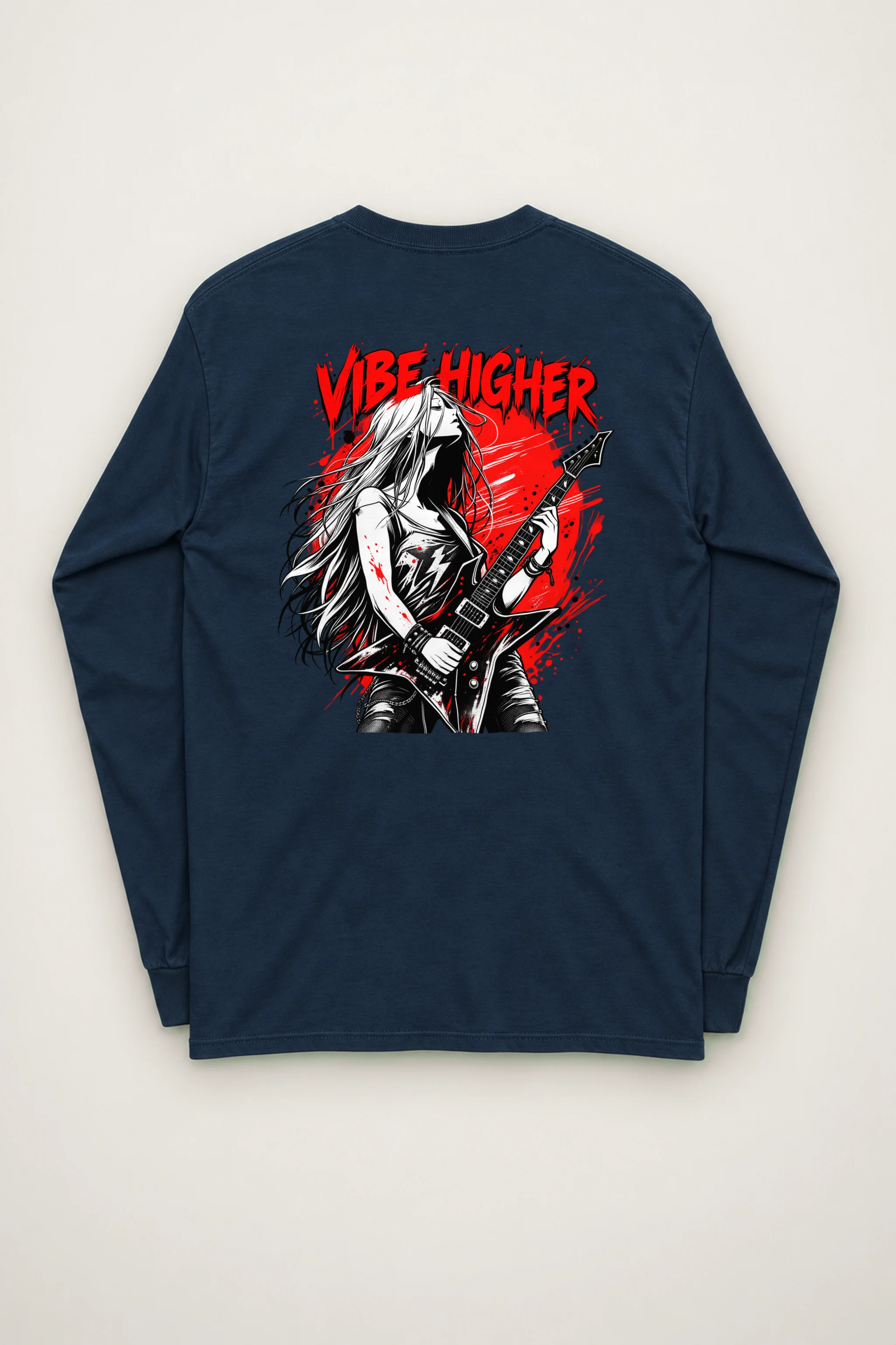 "Vibe Higher Guitarist" Unisex Longsleeve T-shirt