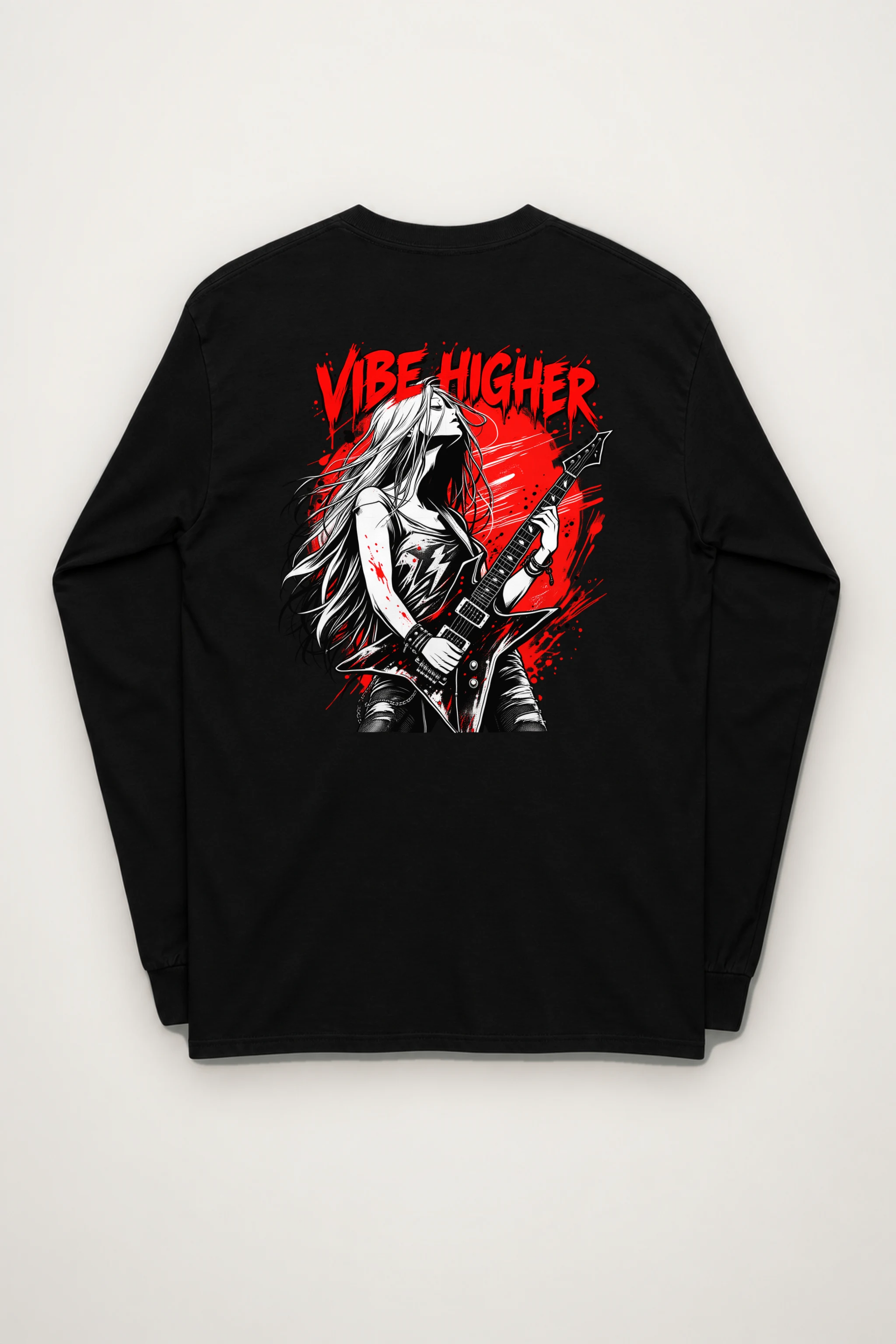 "Vibe Higher Guitarist" Unisex Longsleeve T-shirt