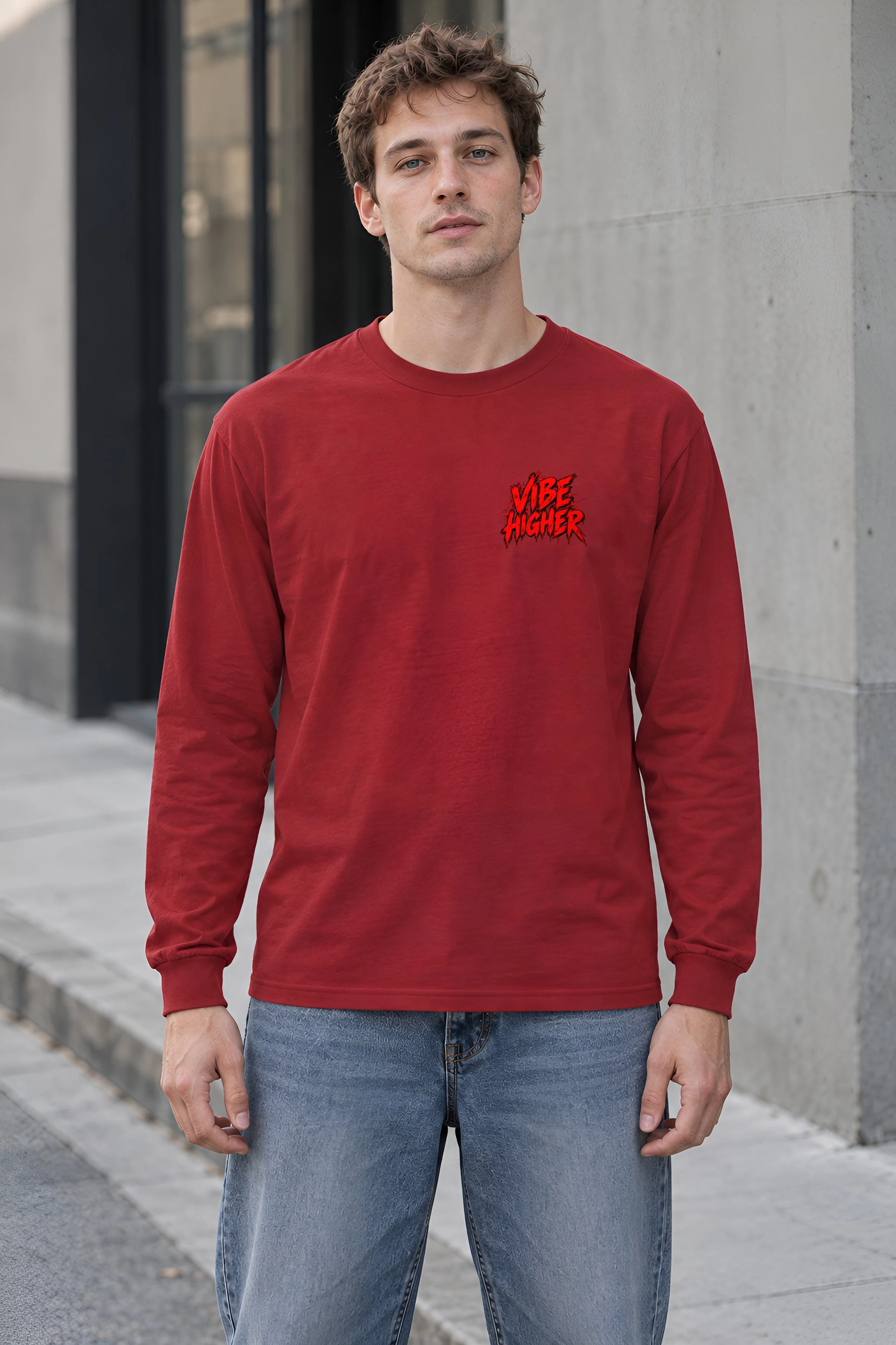 "Vibe Higher Guitarist" Unisex Longsleeve T-shirt